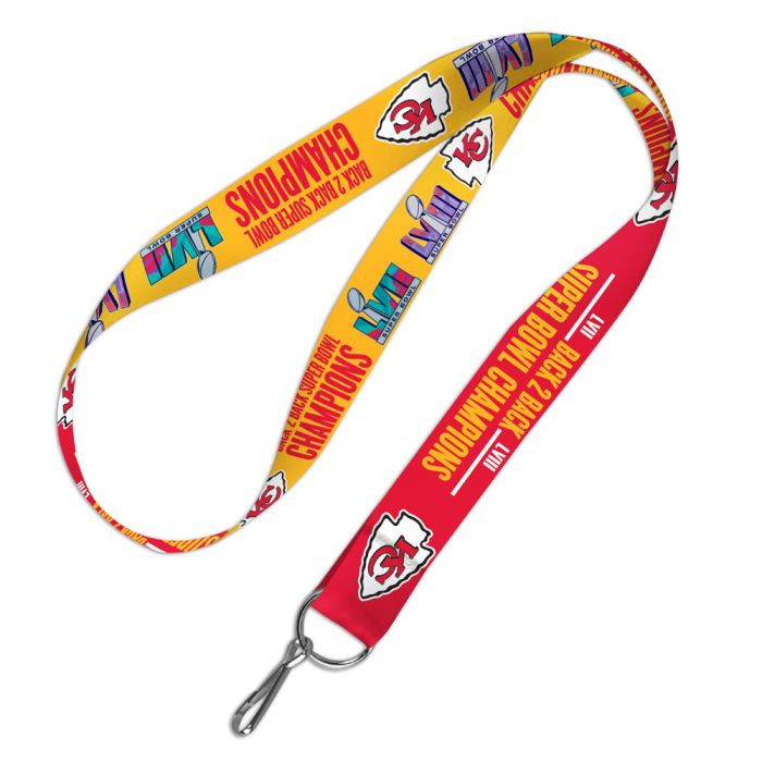 SUPER BOWL CHAMPIONS KANSAS CITY CHIEFS LANYARD 1" - 757 Sports Collectibles