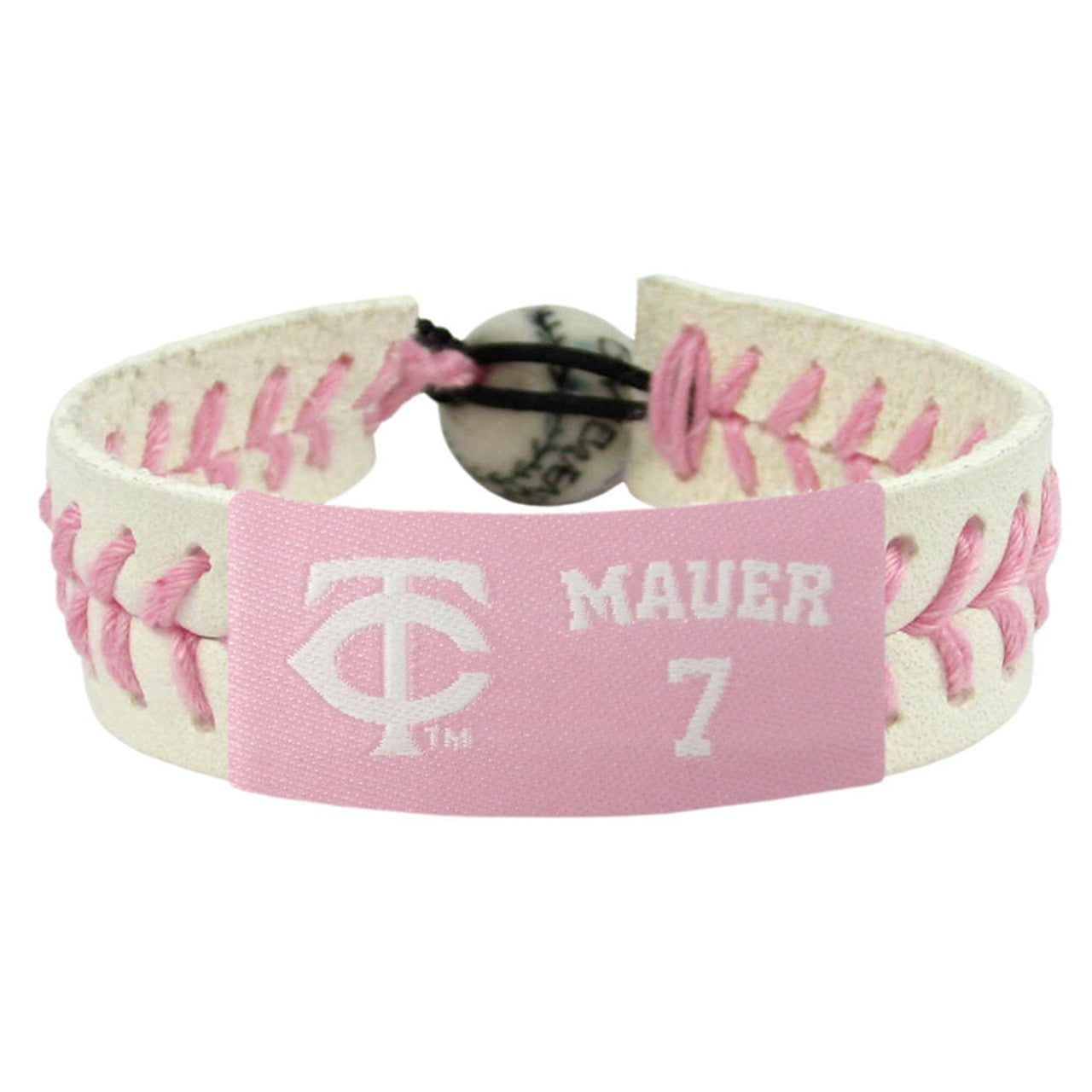 Minnesota Twins Bracelet Baseball Pink Joe Mauer CO - Sports Collectibles, Sports Memorabilia, Sports Fan Shop, Sports Gifts