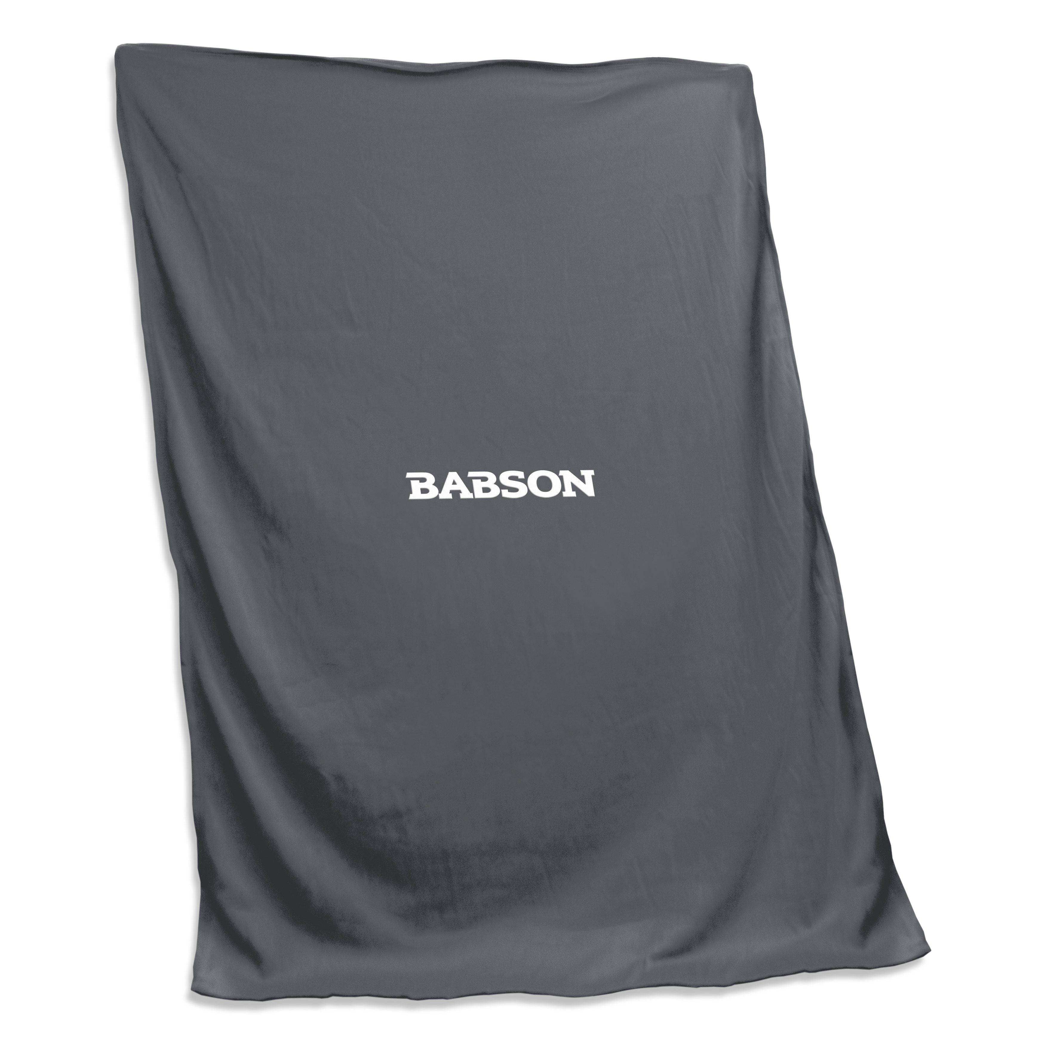 Babson College Charcoal Screened Sweatshirt Blanket