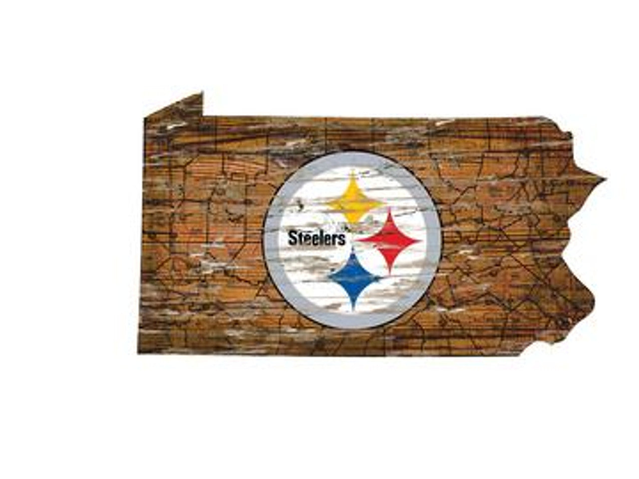 Pittsburgh Steelers Wood Sign - State Wall Art - Special Order - Sports Collectibles, Sports Memorabilia, Sports Fan Shop, Sports Gifts