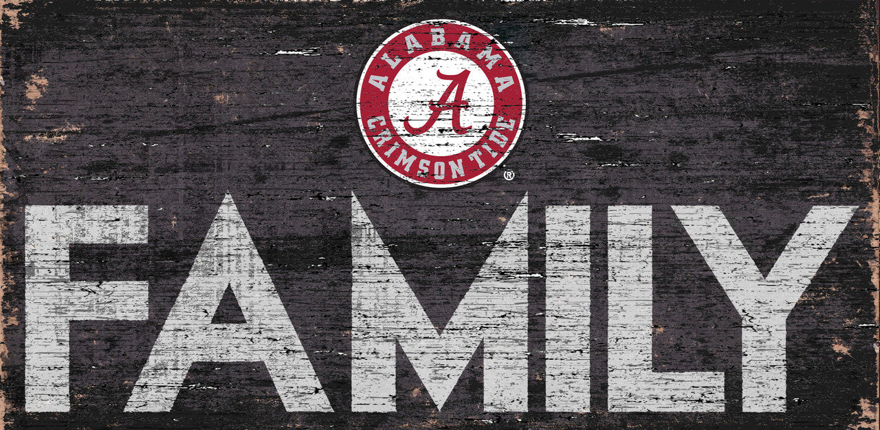 Alabama Crimson Tide Sign Wood 12x6 Family Design - Special Order - Sports Collectibles, Sports Memorabilia, Sports Fan Shop, Sports Gifts