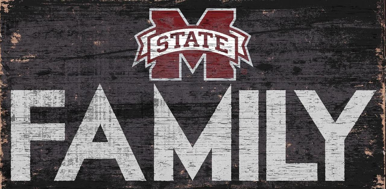 Mississippi State Bulldogs Sign Wood 12x6 Family Design - Special Order - Sports Collectibles, Sports Memorabilia, Sports Fan Shop, Sports Gifts