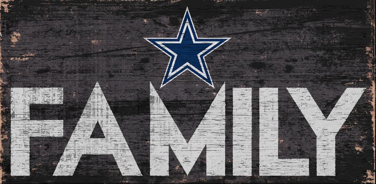 Dallas Cowboys Sign Wood 12x6 Family Design - Special Order - Sports Collectibles, Sports Memorabilia, Sports Fan Shop, Sports Gifts