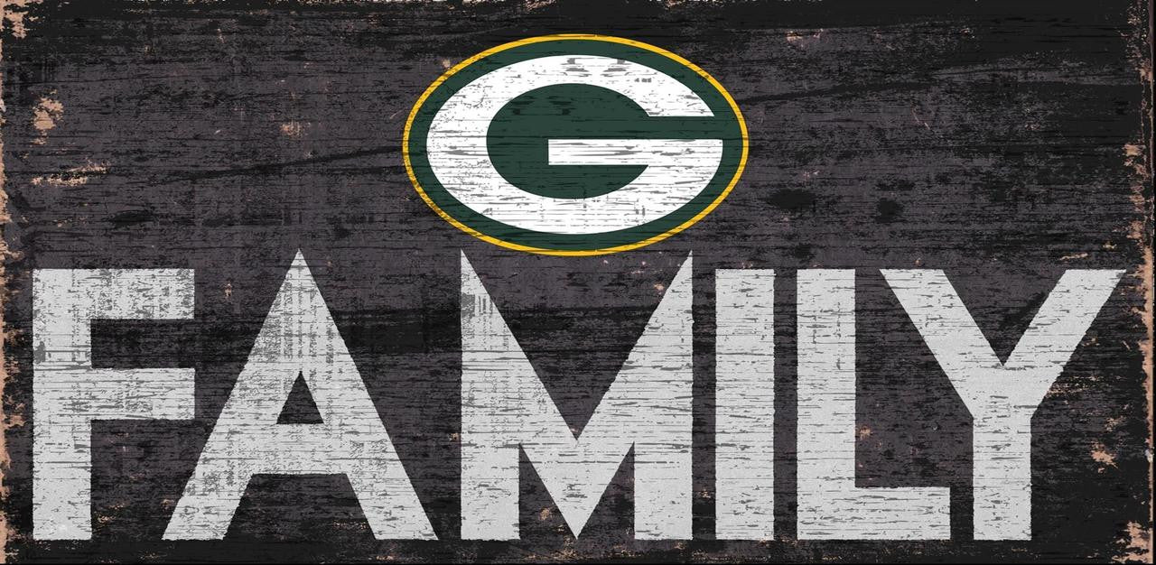 Green Bay Packers Sign Wood 12x6 Family Design - Sports Collectibles, Sports Memorabilia, Sports Fan Shop, Sports Gifts