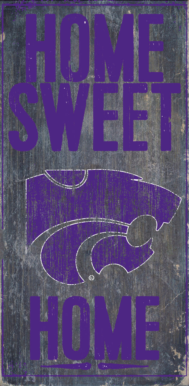 Kansas State Wildcats Wood Sign - Home Sweet Home 6x12 - Special Order - Sports Collectibles, Sports Memorabilia, Sports Fan Shop, Sports Gifts