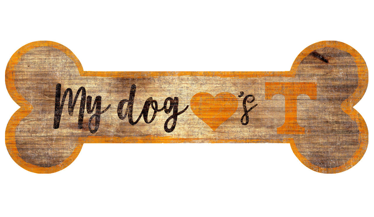 Tennessee Volunteers Sign Wood 6x12 Dog Bone Shape - Sports Collectibles, Sports Memorabilia, Sports Fan Shop, Sports Gifts