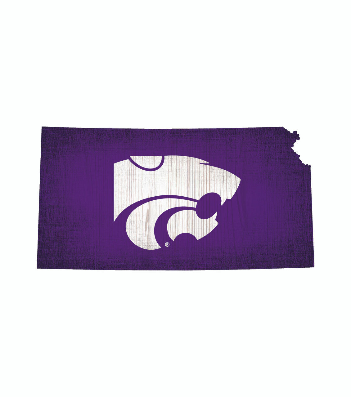Kansas State Wildcats Sign Wood 12 Inch Team Color State Shape Designder - Sports Collectibles, Sports Memorabilia, Sports Fan Shop, Sports Gifts