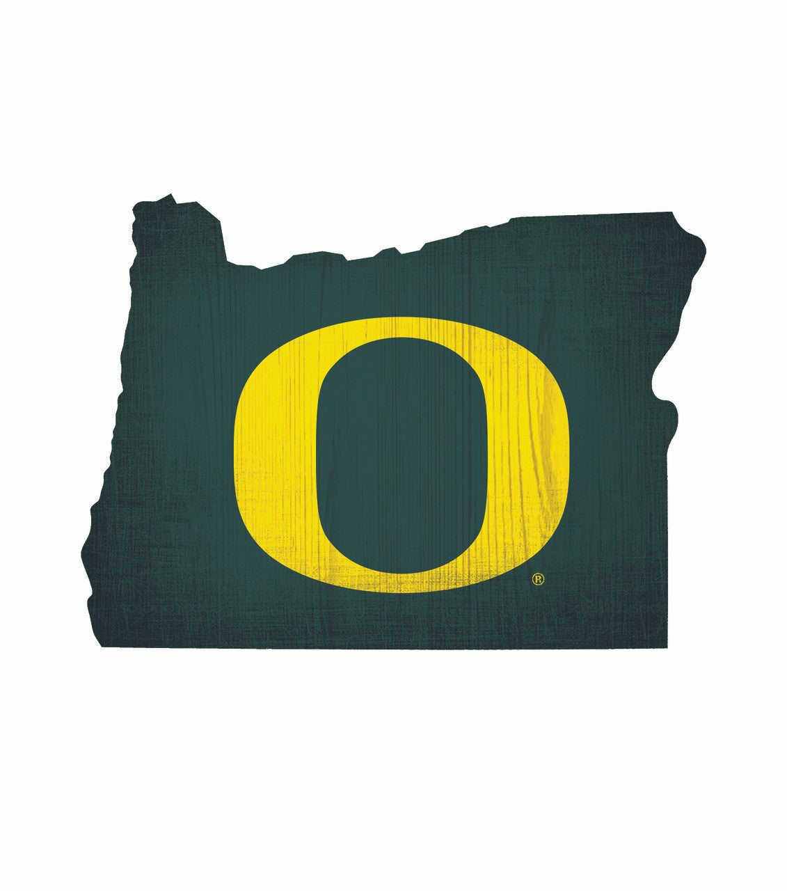 Oregon Ducks Sign Wood 12 Inch Team Color State Shape Design - Sports Collectibles, Sports Memorabilia, Sports Fan Shop, Sports Gifts