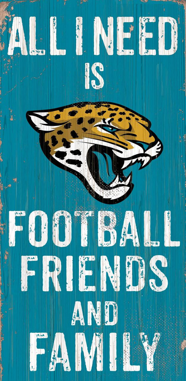 Jacksonville Jaguars Sign Wood 6x12 Football Friends and Family Design Color - Special Order - Sports Collectibles, Sports Memorabilia, Sports Fan Shop, Sports Gifts