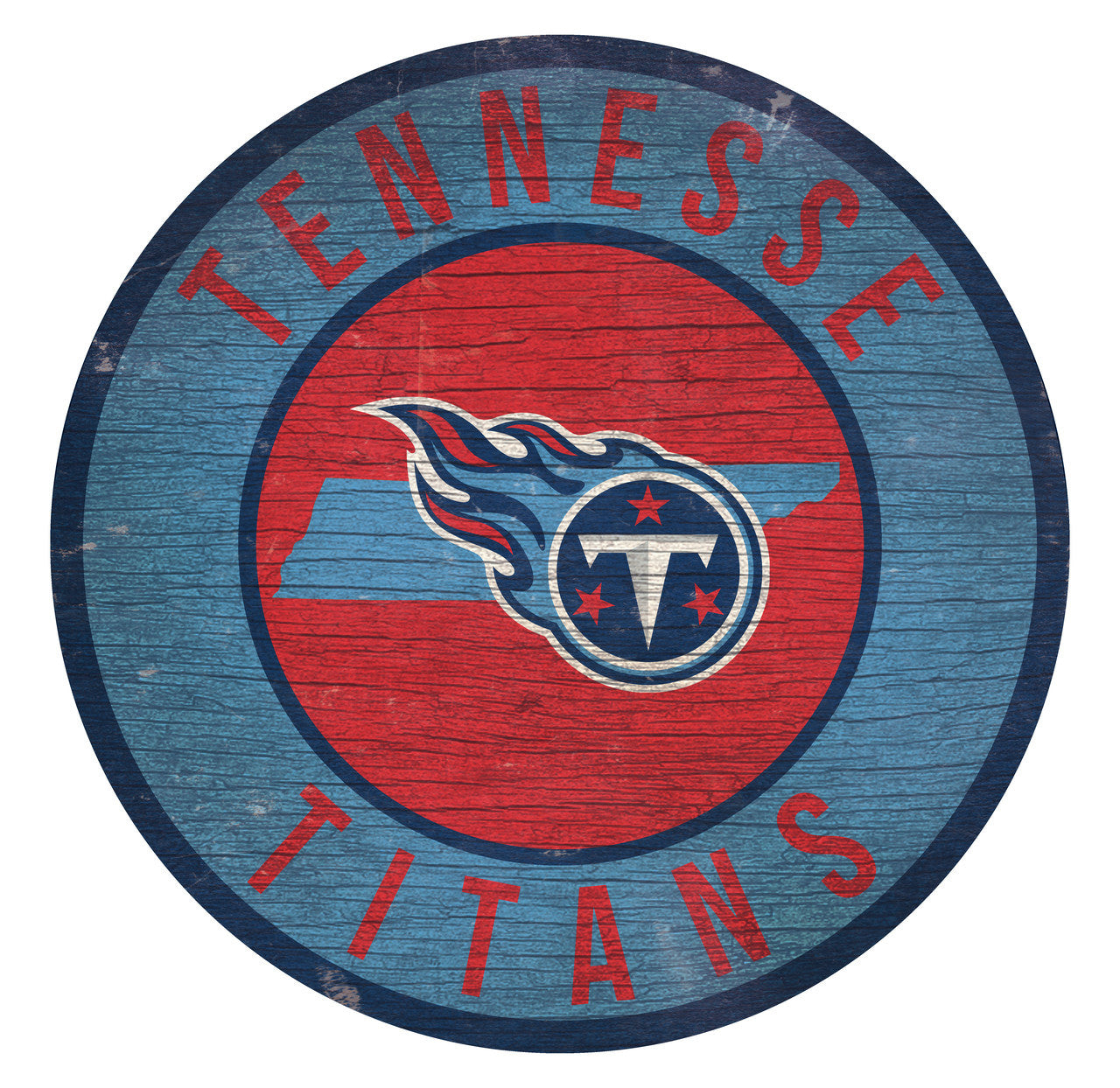 Tennessee Titans Sign Wood 12 Inch Round State Design - Sports Collectibles, Sports Memorabilia, Sports Fan Shop, Sports Gifts