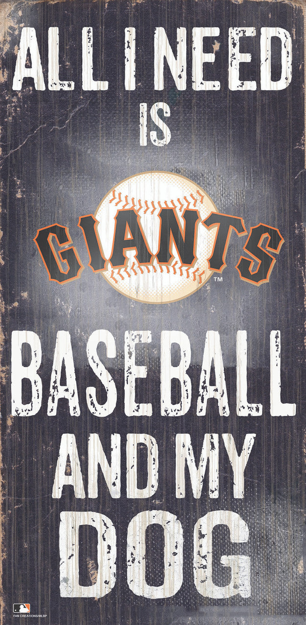 San Francisco Giants Sign Wood 6x12 Baseball and Dog Design - Sports Collectibles, Sports Memorabilia, Sports Fan Shop, Sports Gifts