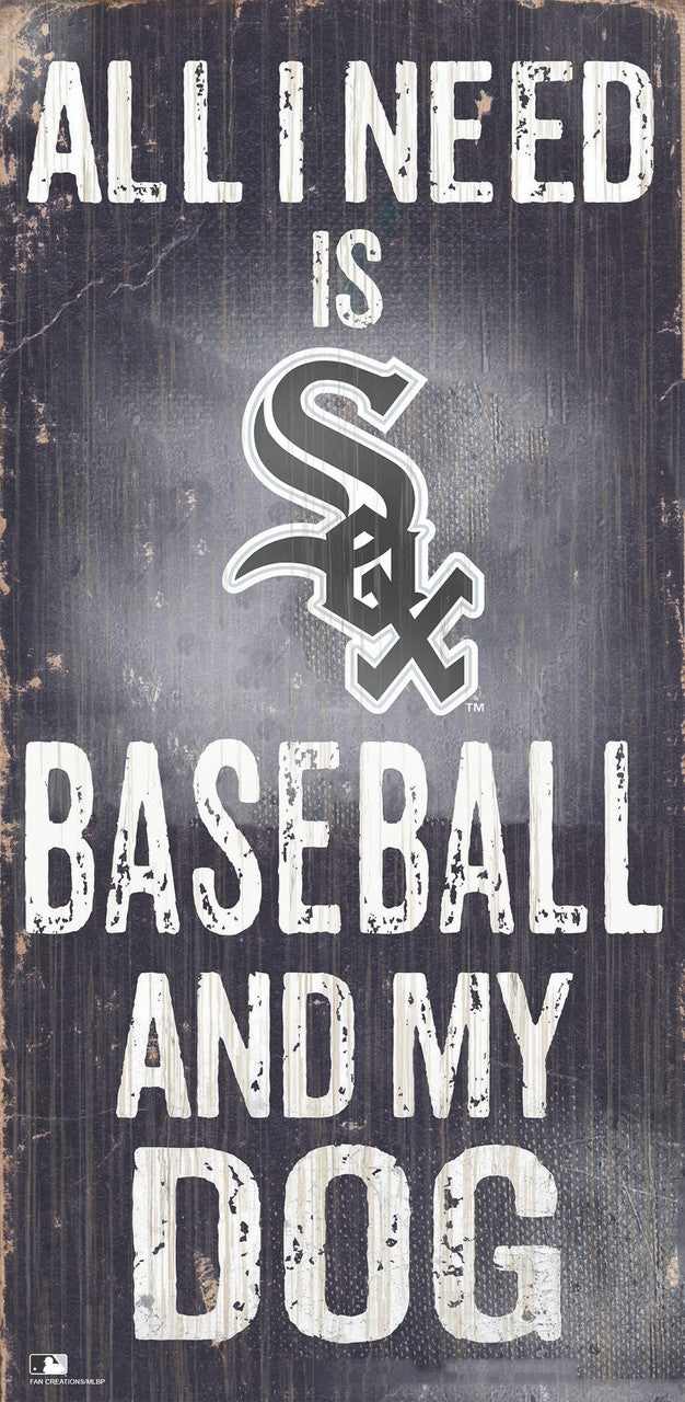 Chicago White Sox Sign Wood 6x12 Baseball and Dog Design Special Order - Sports Collectibles, Sports Memorabilia, Sports Fan Shop, Sports Gifts