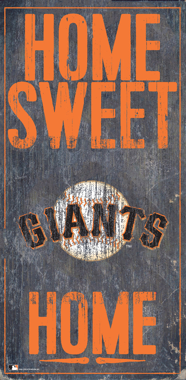 San Francisco Giants Sign Wood 6x12 Home Sweet Home Design - Sports Collectibles, Sports Memorabilia, Sports Fan Shop, Sports Gifts
