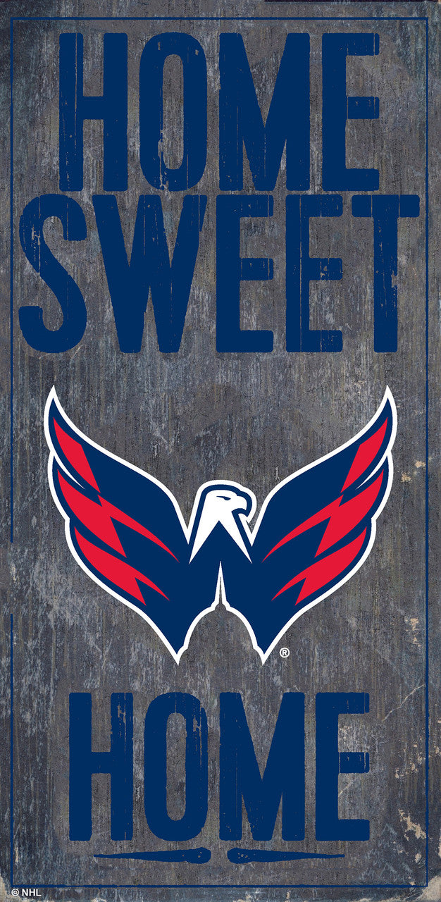 Washington Capitals Sign Wood 6x12 Home Sweet Home Design - Sports Collectibles, Sports Memorabilia, Sports Fan Shop, Sports Gifts