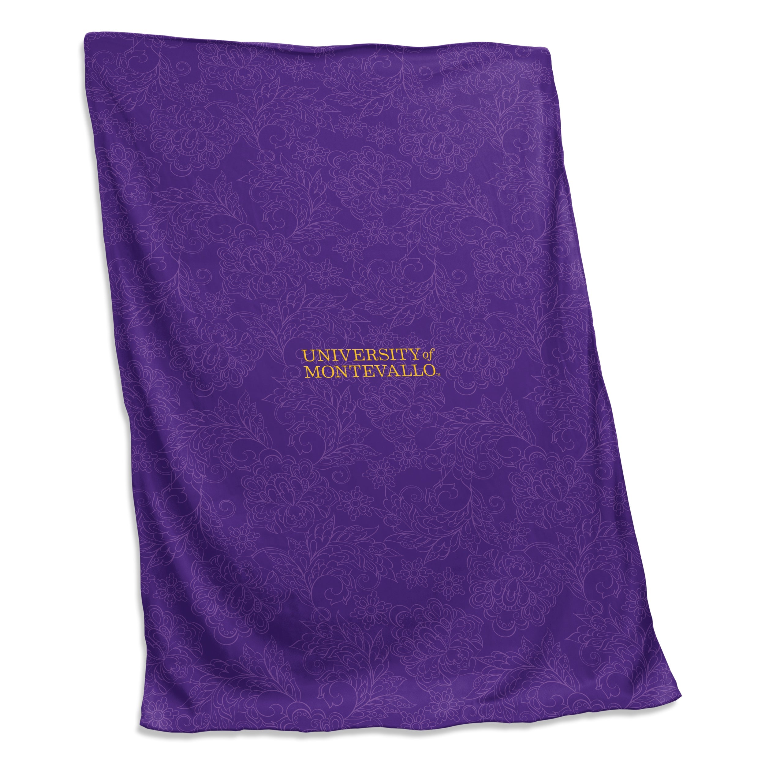 Montevallo Purple Paisley Screened Sweatshirt Blanket