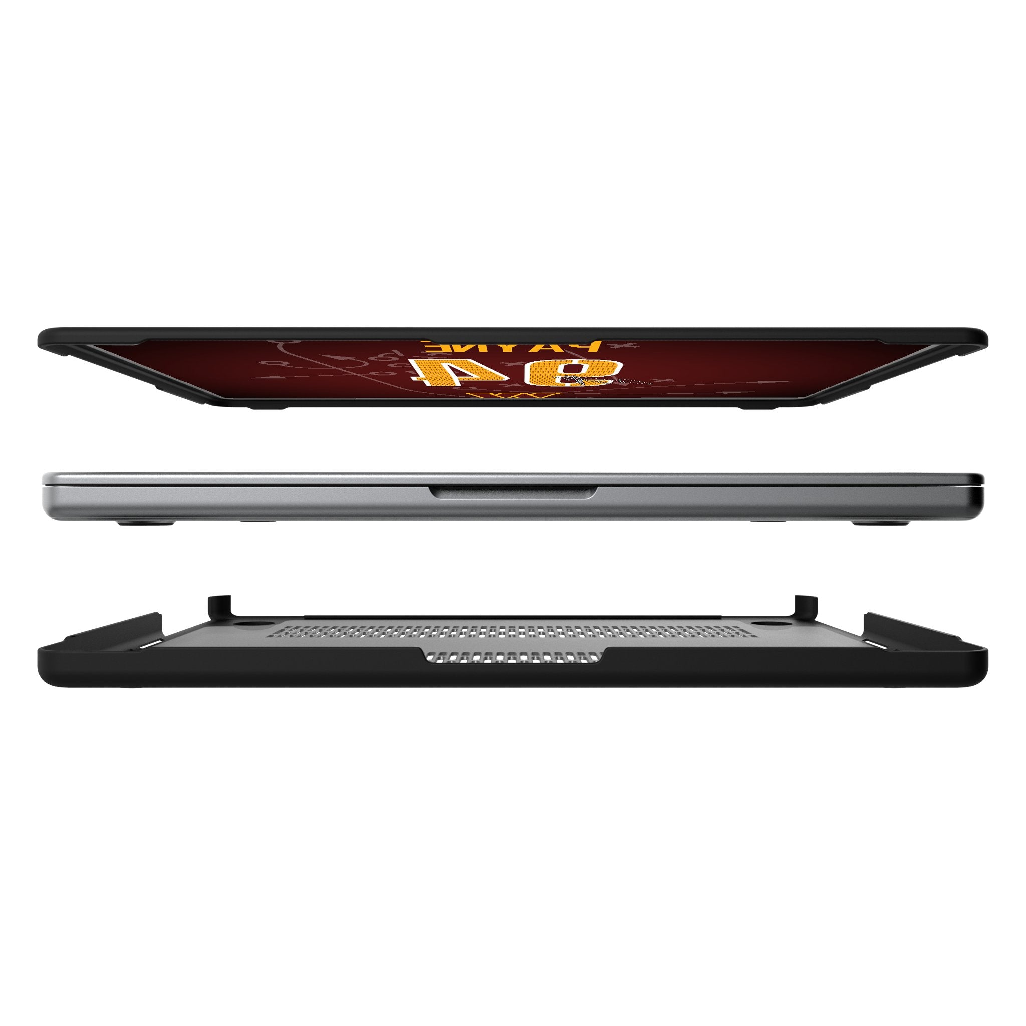 Daron Payne Washington Commanders 94 Game Tactic Laptop Case for Apple MacBook - Sports Gifts, Sports Memorabilia, Sports Collectibles, Fan Shop