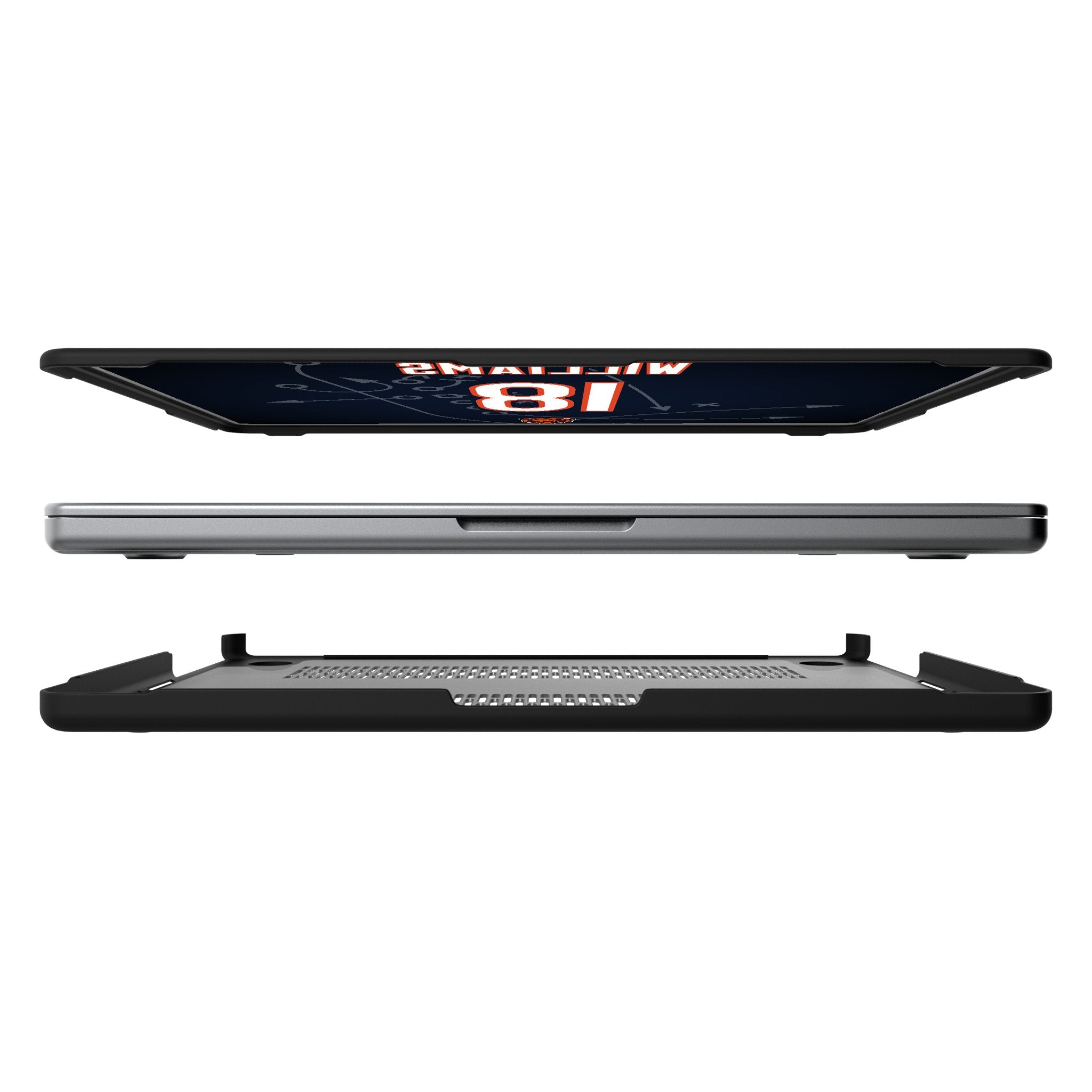Caleb Williams Chicago Bears 18 Game Tactic Laptop Case for Apple MacBook - Sports Gifts, Sports Memorabilia, Sports Collectibles, Fan Shop