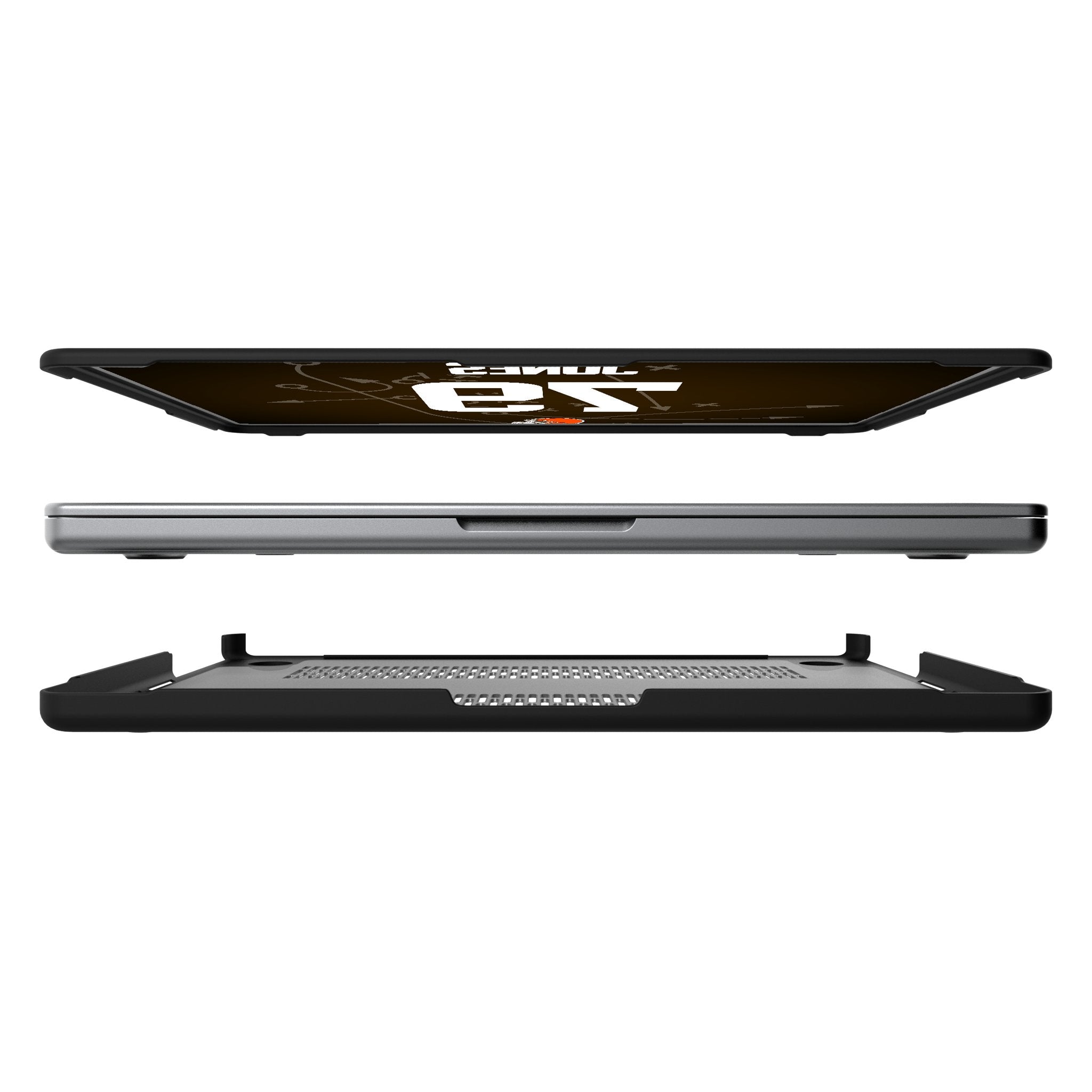 Dawand Jones Cleveland Browns 79 Game Tactic Laptop Case for Apple MacBook - Sports Gifts, Sports Memorabilia, Sports Collectibles, Fan Shop