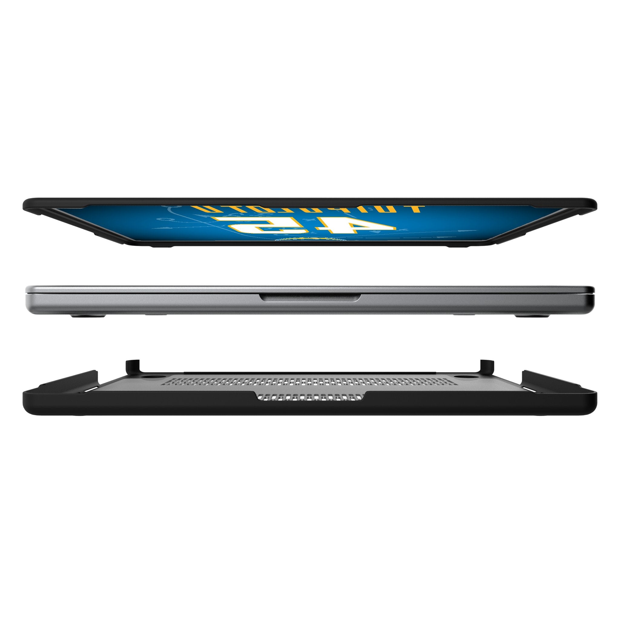 Tuli Tuipulotu Los Angeles Chargers 45 Game Tactic Laptop Case for Apple MacBook - Sports Gifts, Sports Memorabilia, Sports Collectibles, Fan Shop