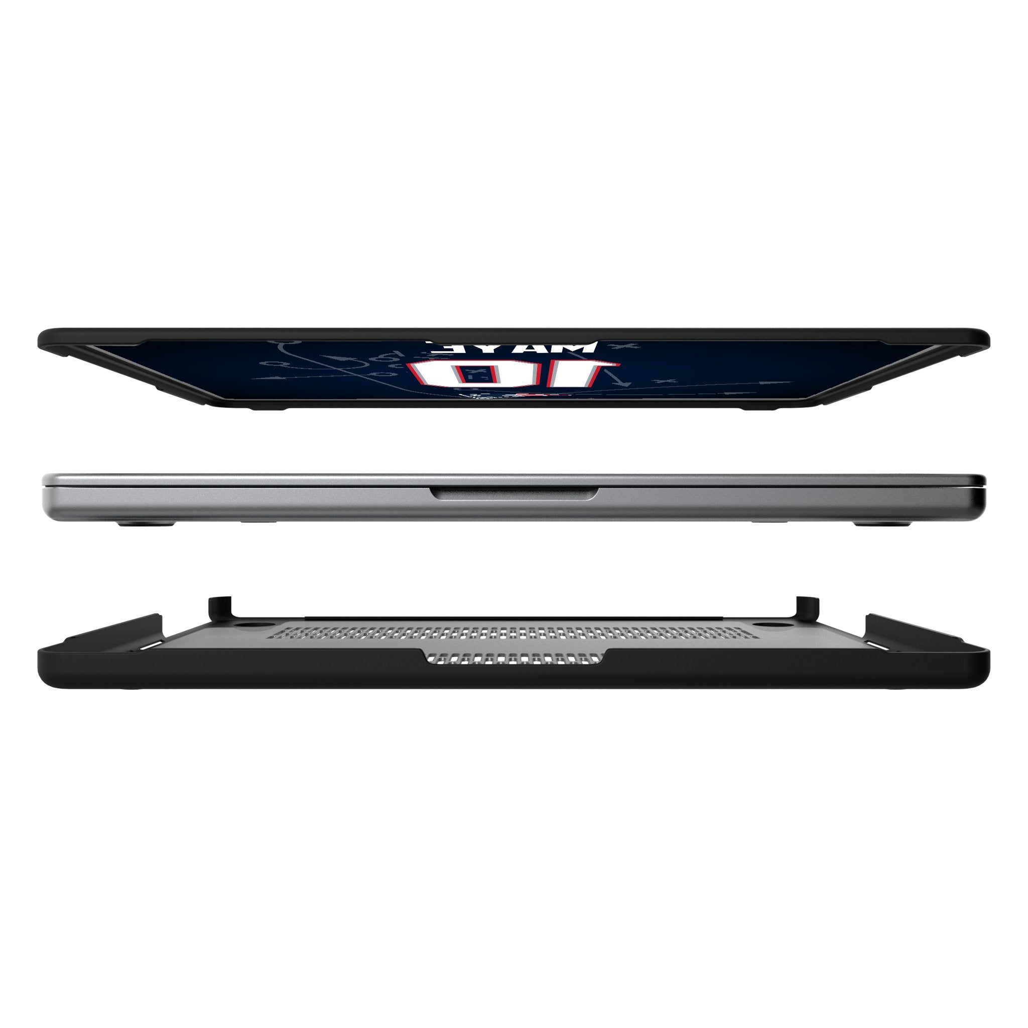 Drake Maye New England Patriots 10 Game Tactic Laptop Case for Apple MacBook - Sports Gifts, Sports Memorabilia, Sports Collectibles, Fan Shop