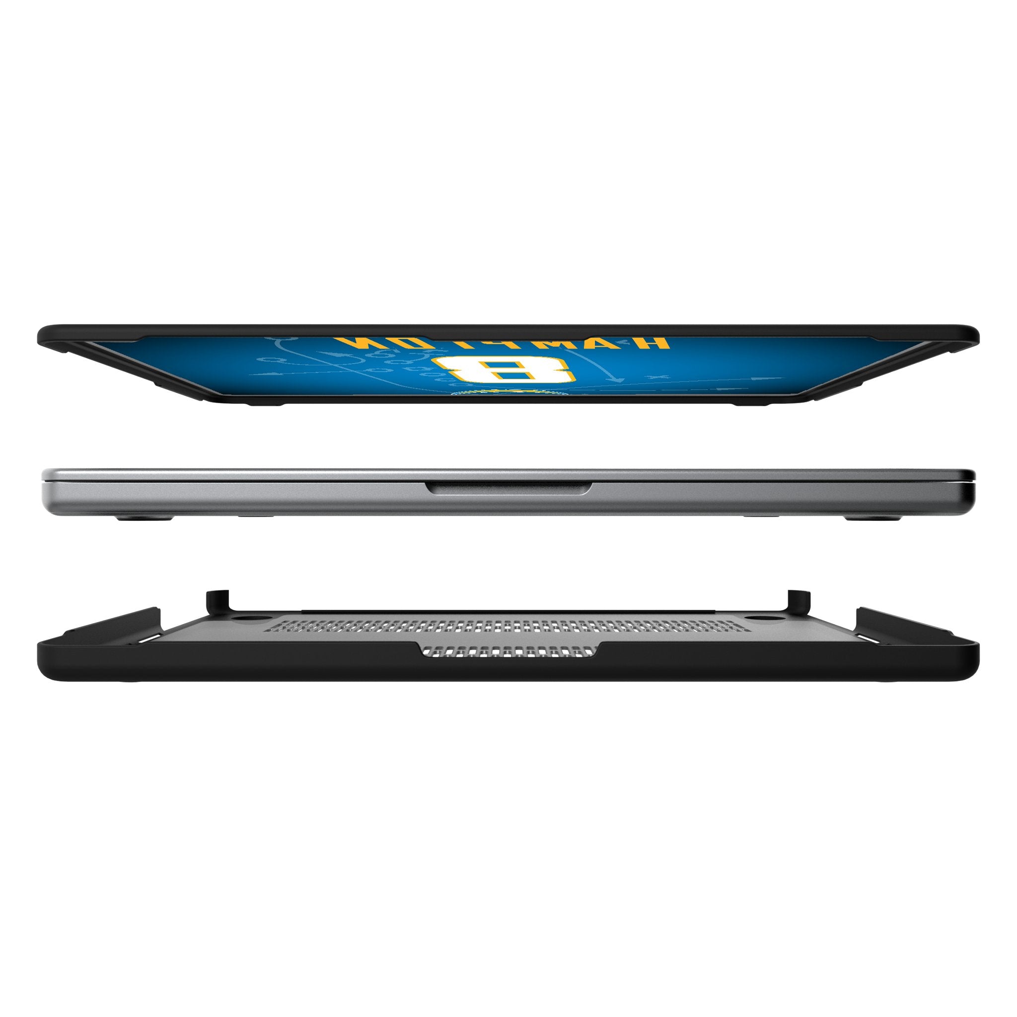 Omarion Hampton Los Angeles Chargers 8 Game Tactic Laptop Case for Apple MacBook - Sports Gifts, Sports Memorabilia, Sports Collectibles, Fan Shop