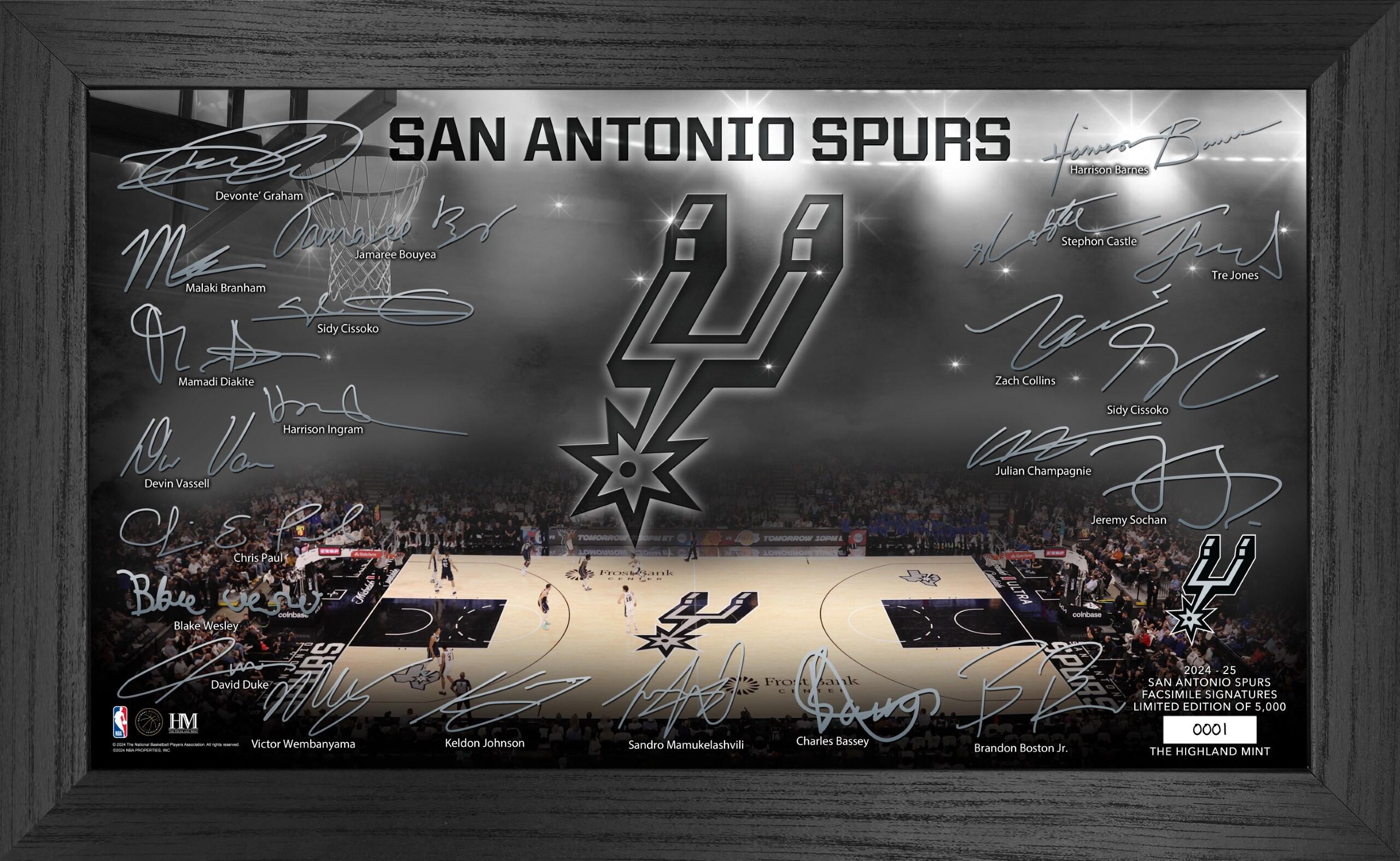 San Antonio Spurs 2024-25 Signature Court - Sports Collectibles, Sports Memorabilia, Sports Fan Shop, Sports Gifts