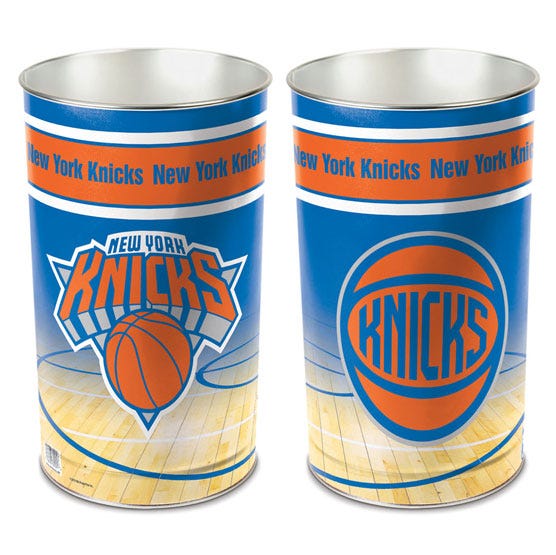 New York Knicks Wastebasket - tapered 15"H - Sports Gifts, Sports Memorabilia, Sports Collectibles, Fan Shop