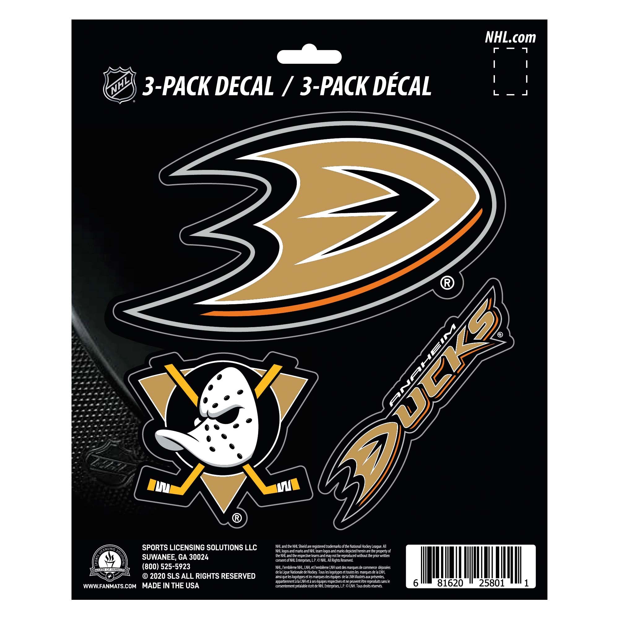 NHL - Anaheim Ducks Decal 3-pk