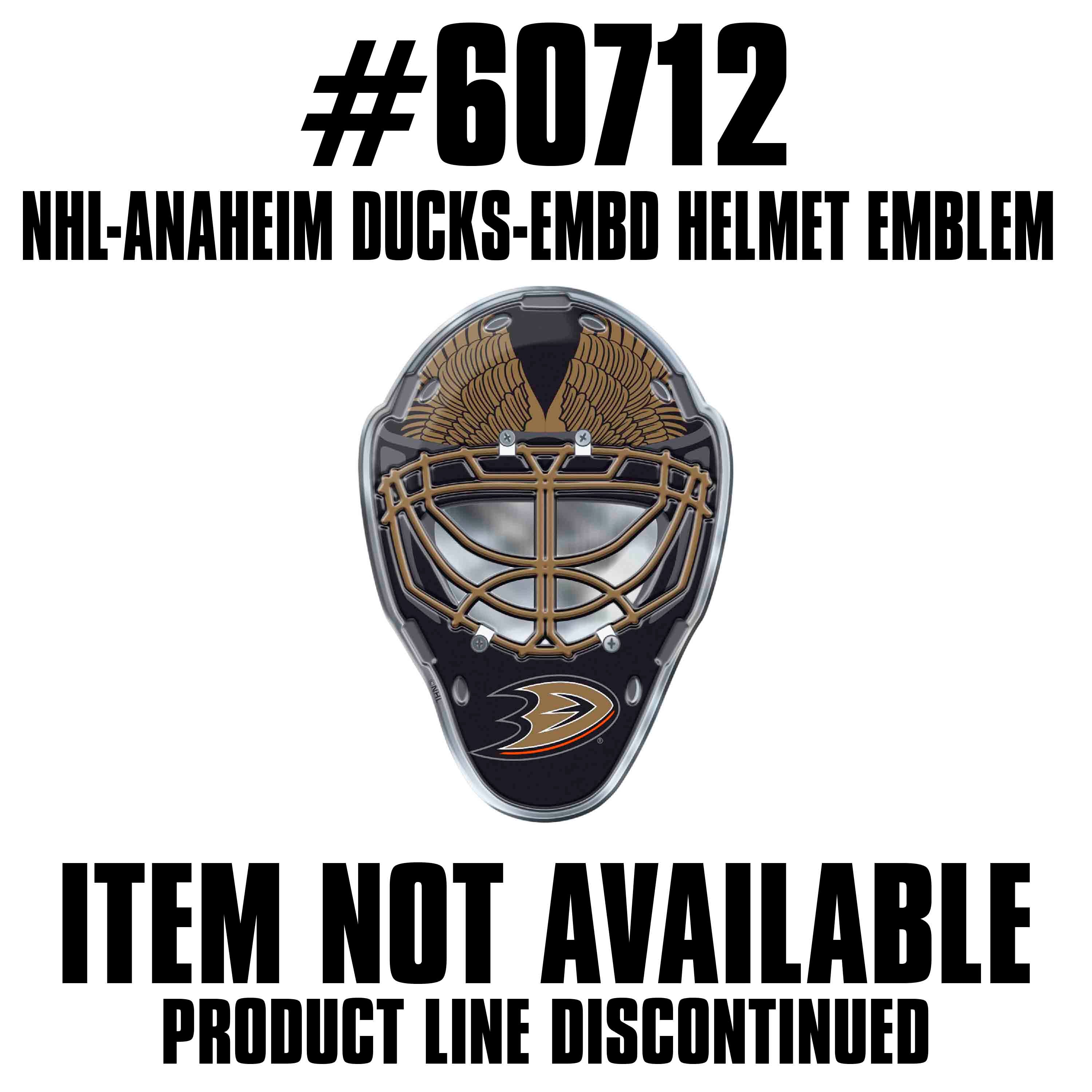NHL - Anaheim Ducks Embossed Helmet Emblem - Sports Gifts, Sports Memorabilia, Sports Collectibles, Fan Shop