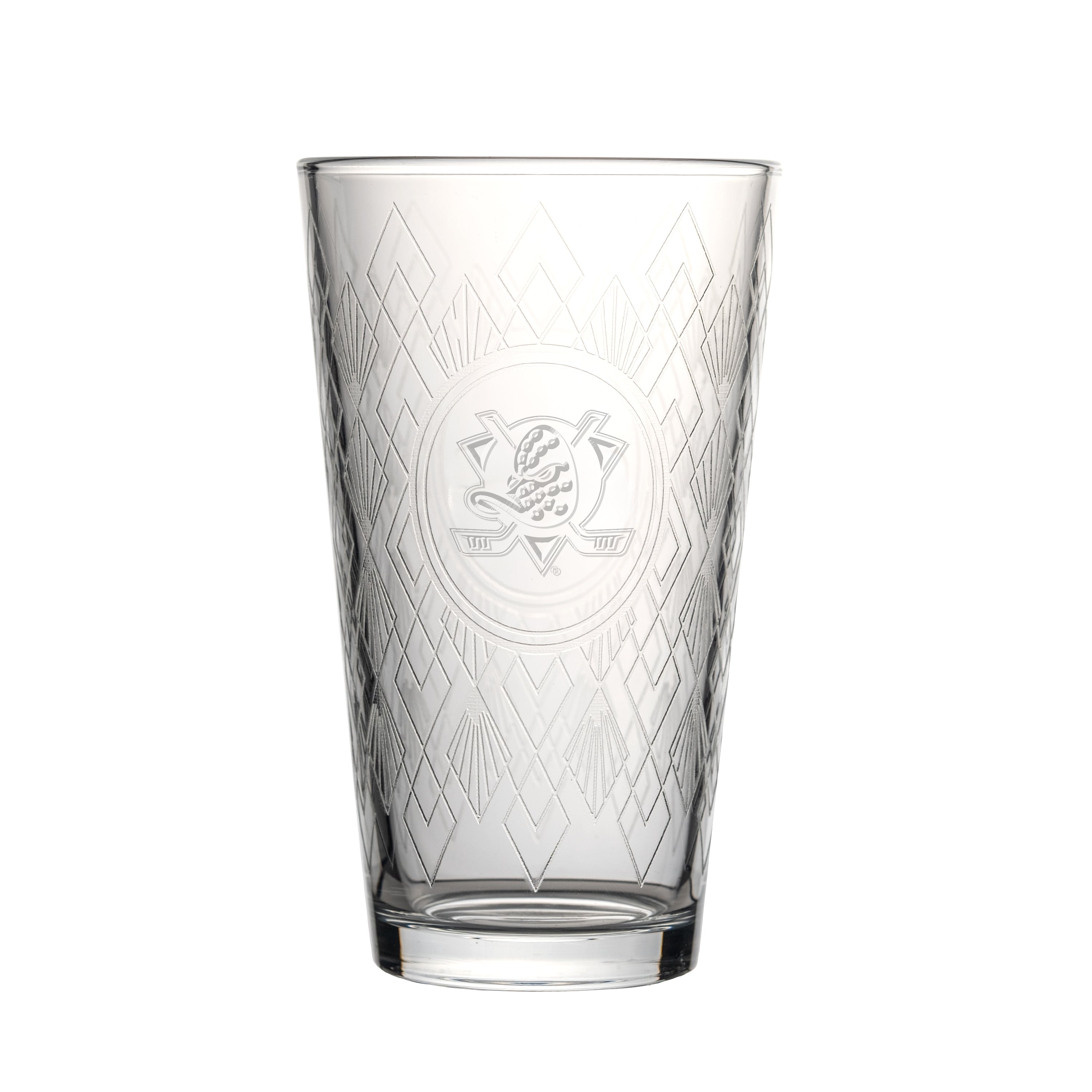 Anaheim Ducks 16oz Diamond Stained Pint Glass
