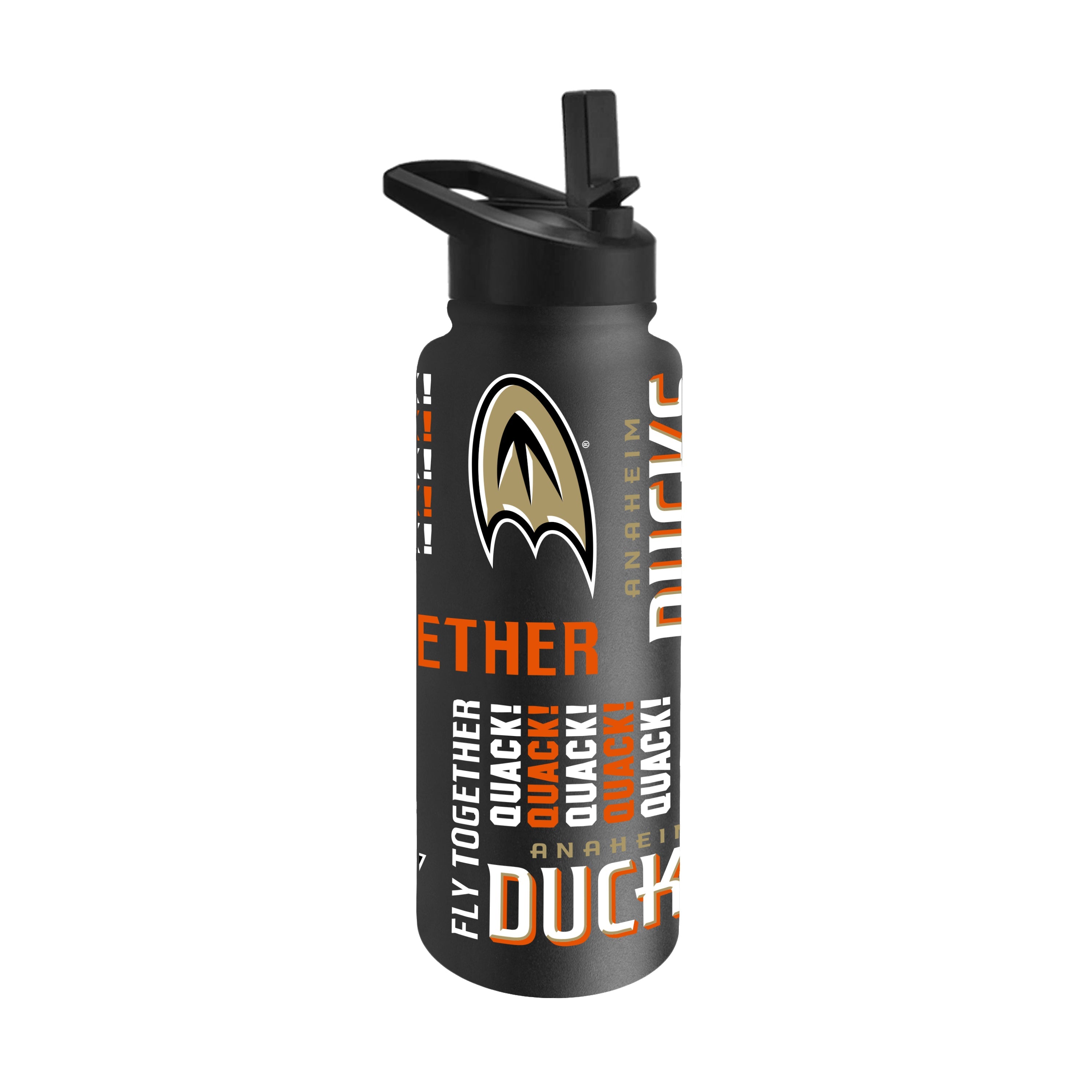Anaheim Ducks Black 34oz Native Quencher Bottle - Sports Gifts, Sports Memorabilia, Sports Collectibles, Fan Shop