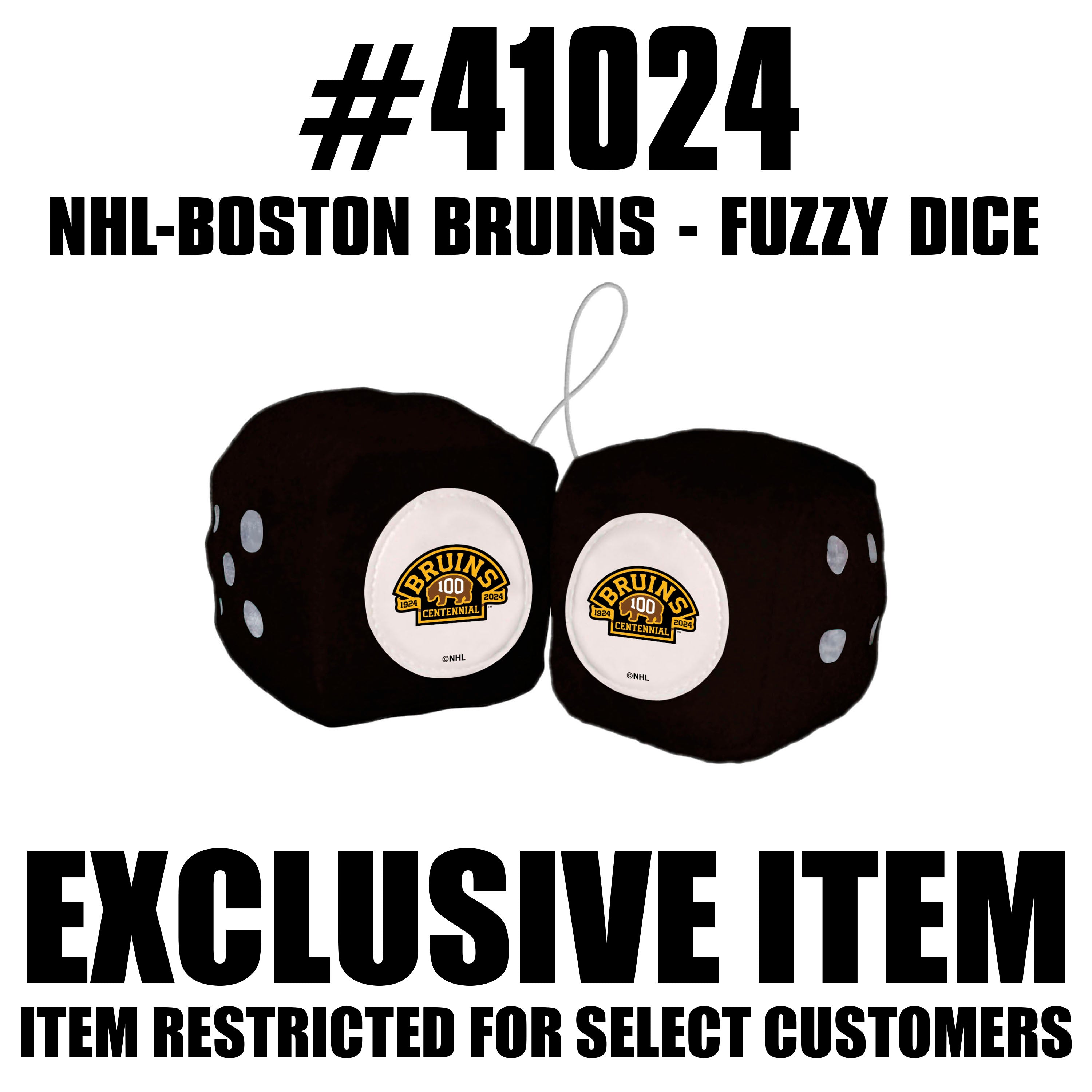 NHL - Boston Bruins Fuzzy Dice