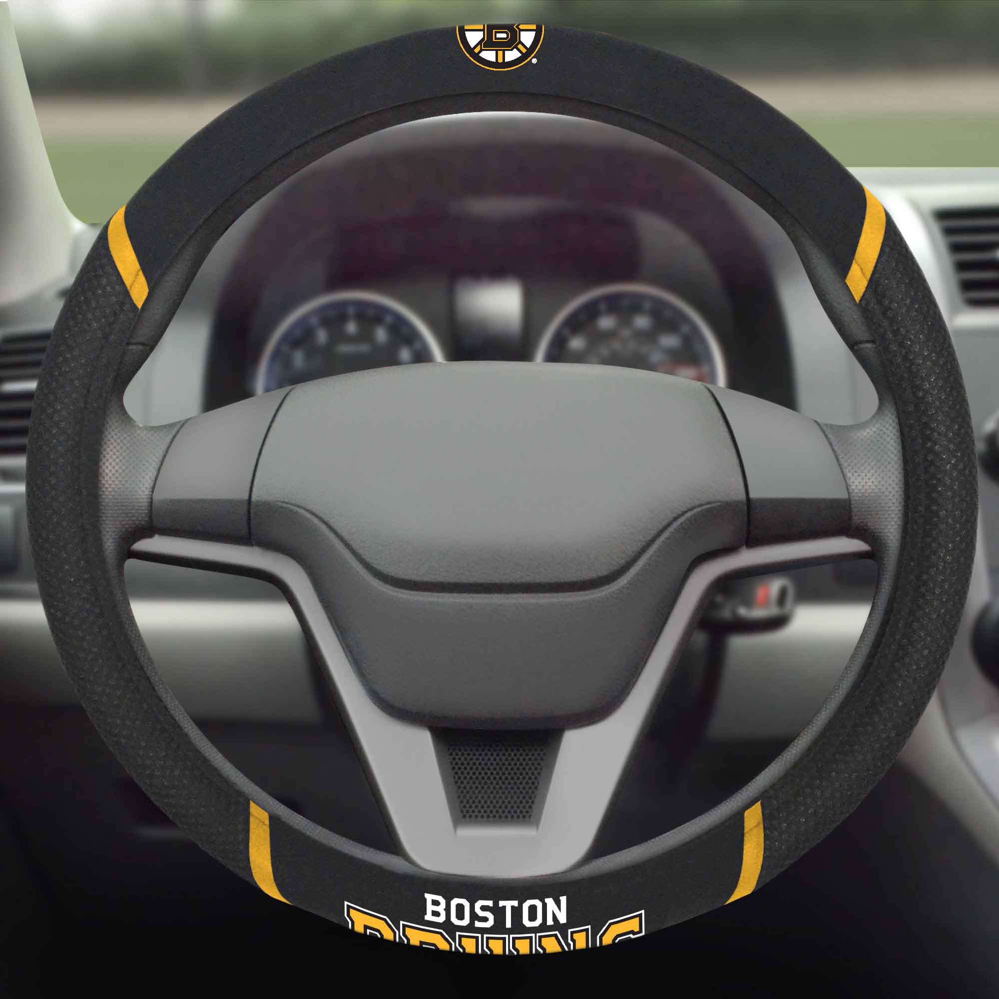 NHL - Boston Bruins Steering Wheel Cover - Sports Gifts, Sports Memorabilia, Sports Collectibles, Fan Shop