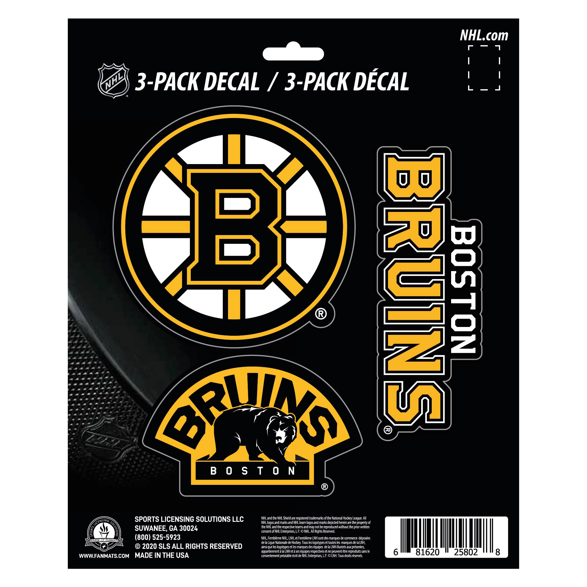 NHL - Boston Bruins Decal 3-pk