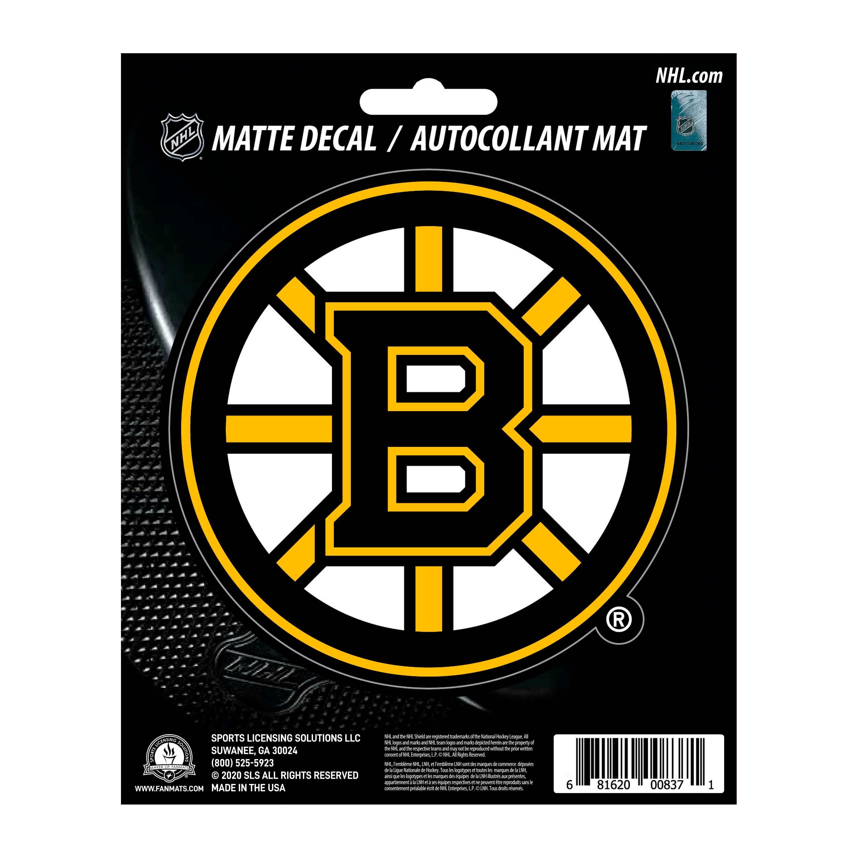 NHL - Boston Bruins Matte Decal