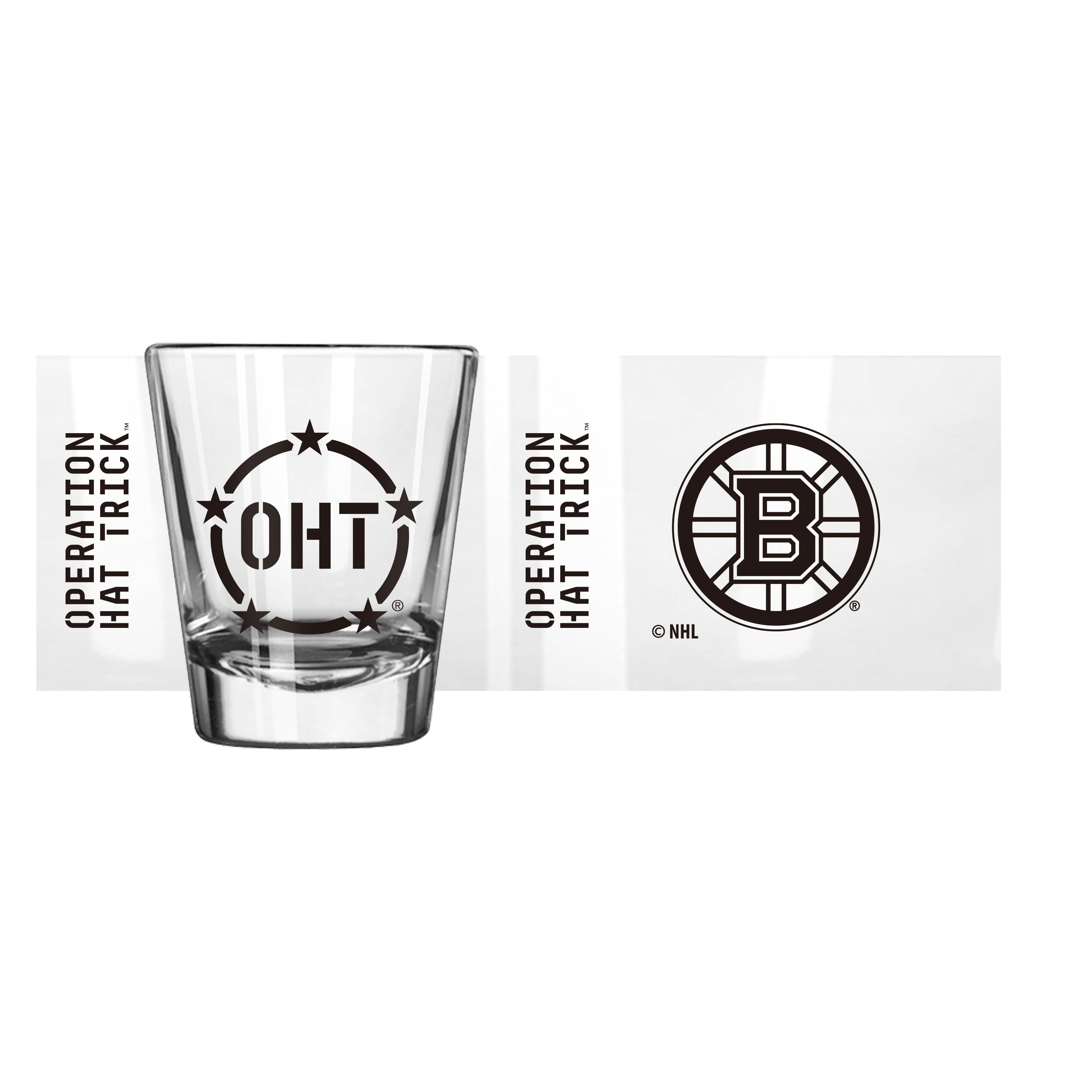 Boston Bruins OHT 2oz Shot Glass - Sports Gifts, Sports Memorabilia, Sports Collectibles, Fan Shop