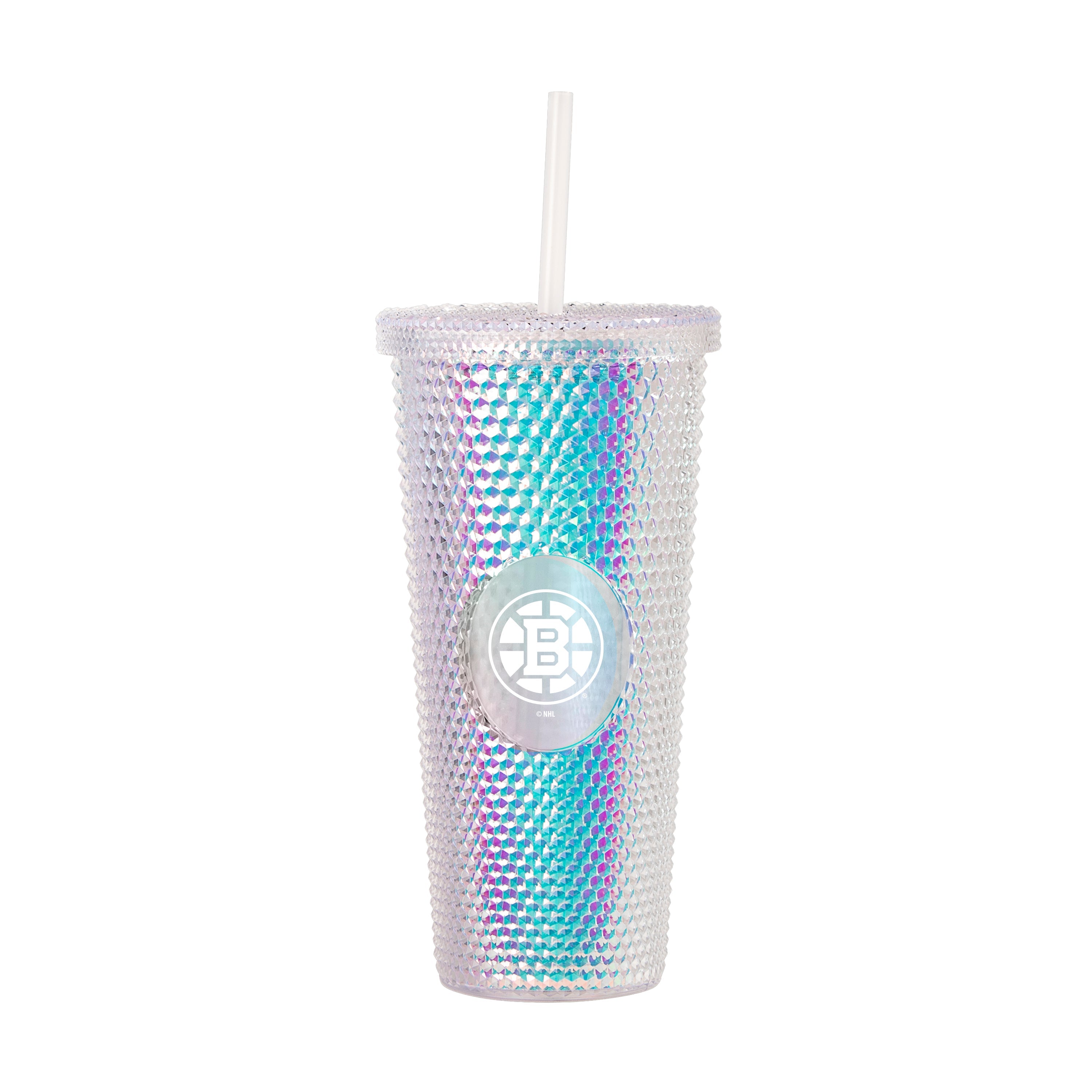 Boston Bruins 24oz Iridescent Studded Tumbler