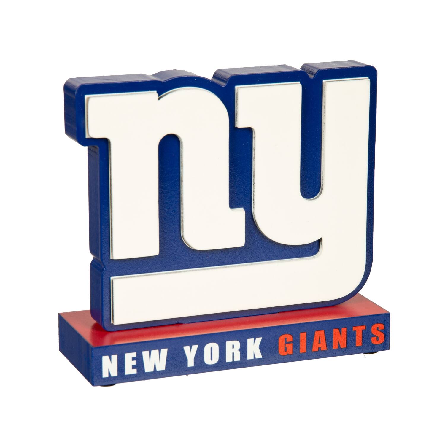 New York Giants 8 in. Wooden Mascot Statue with Team Logo - Sports Gifts, Sports Memorabilia, Sports Collectibles, Fan Shop