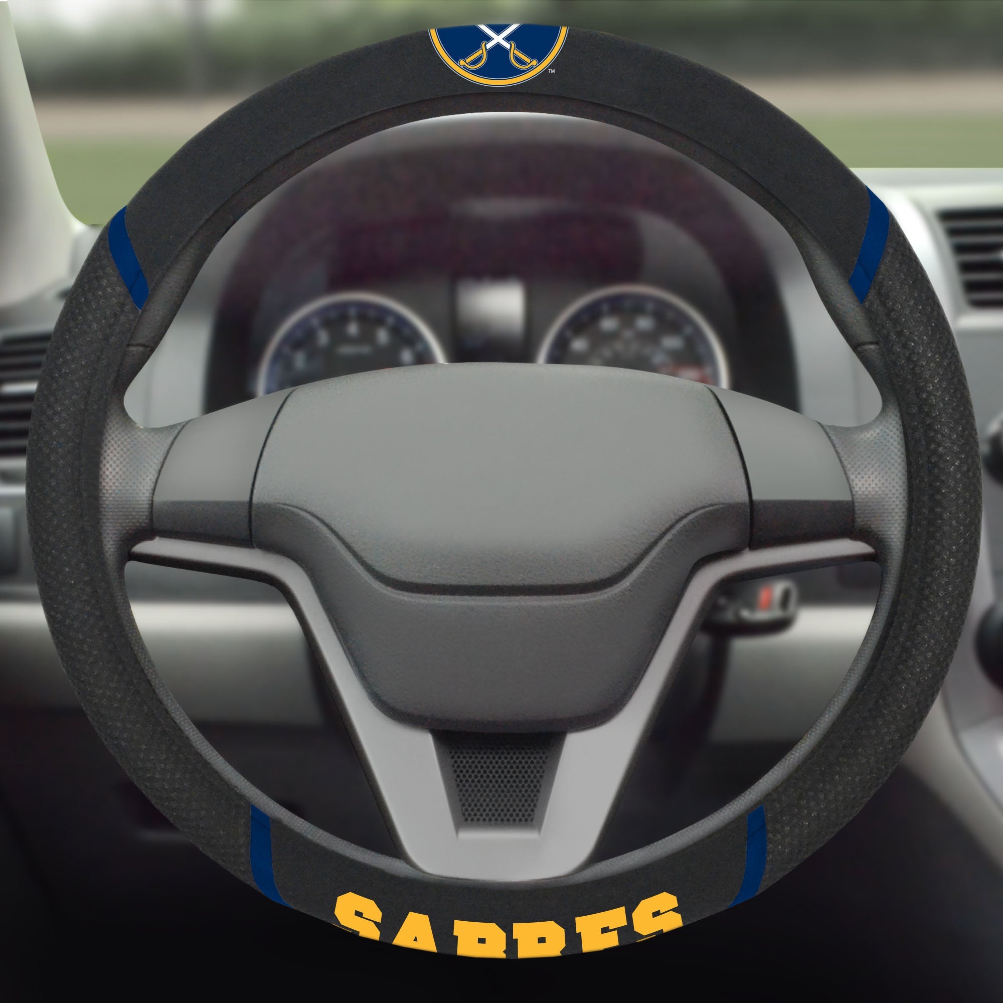 NHL - Buffalo Sabres Steering Wheel Cover - Sports Gifts, Sports Memorabilia, Sports Collectibles, Fan Shop