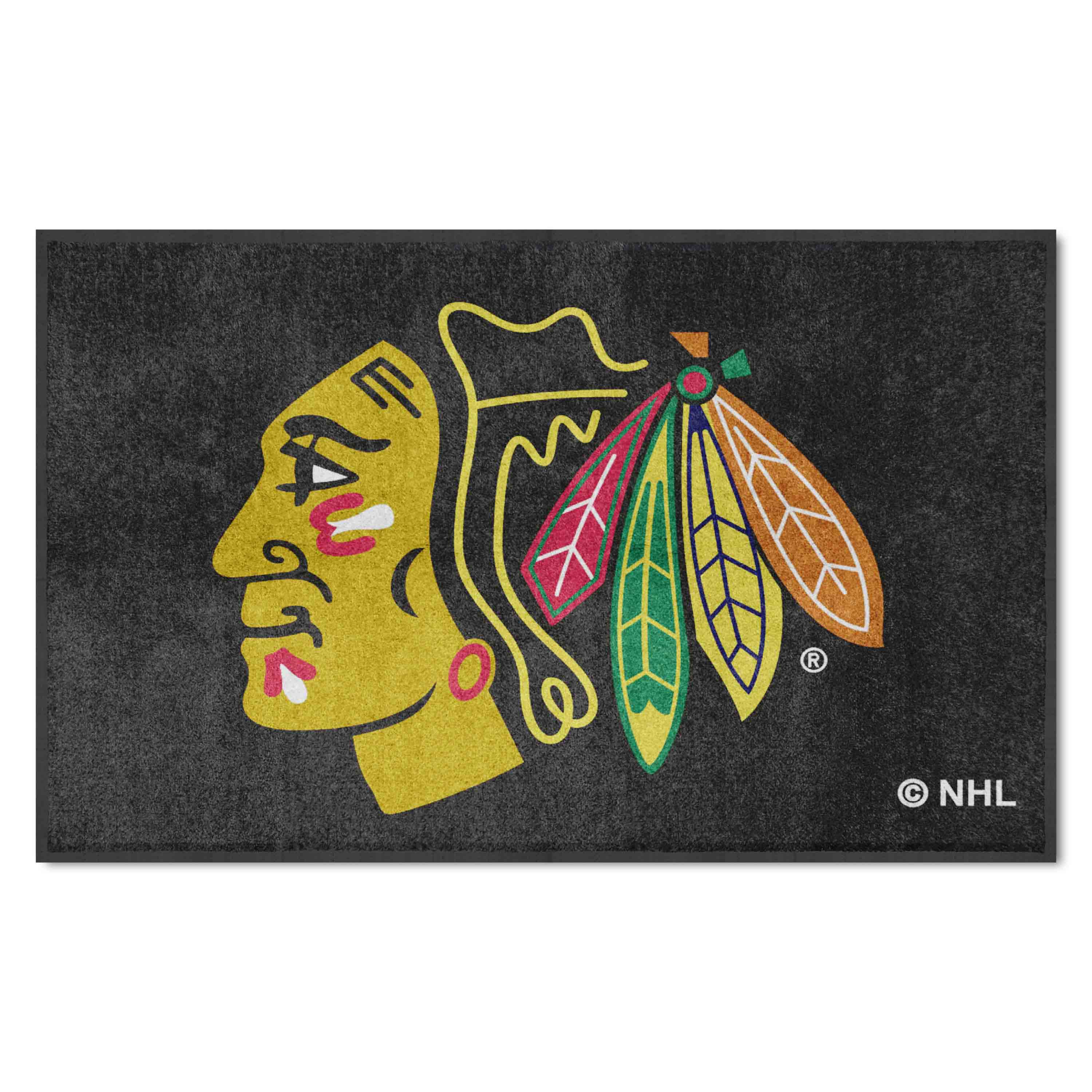 NHL - Chicago Blackhawks 4X6 Logo Mat - Landscape