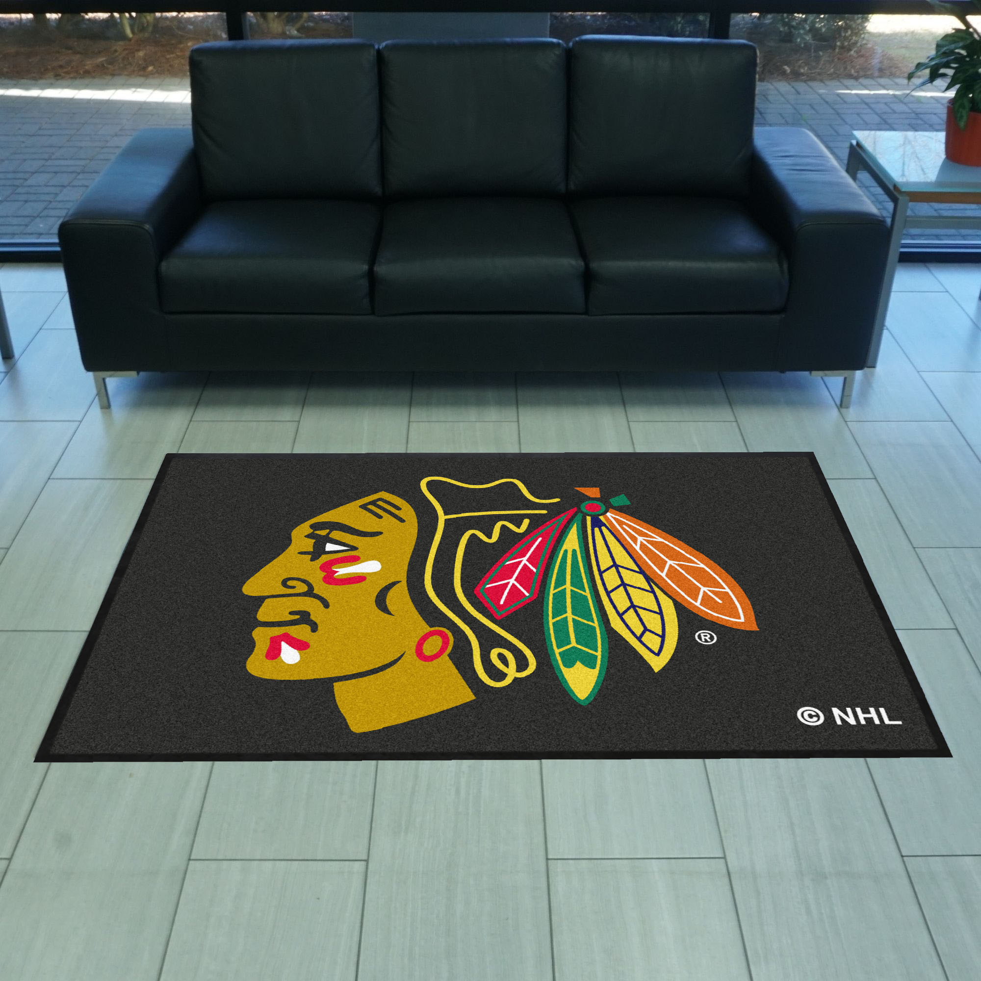 NHL - Chicago Blackhawks 4X6 Logo Mat - Landscape - Sports Gifts, Sports Memorabilia, Sports Collectibles, Fan Shop