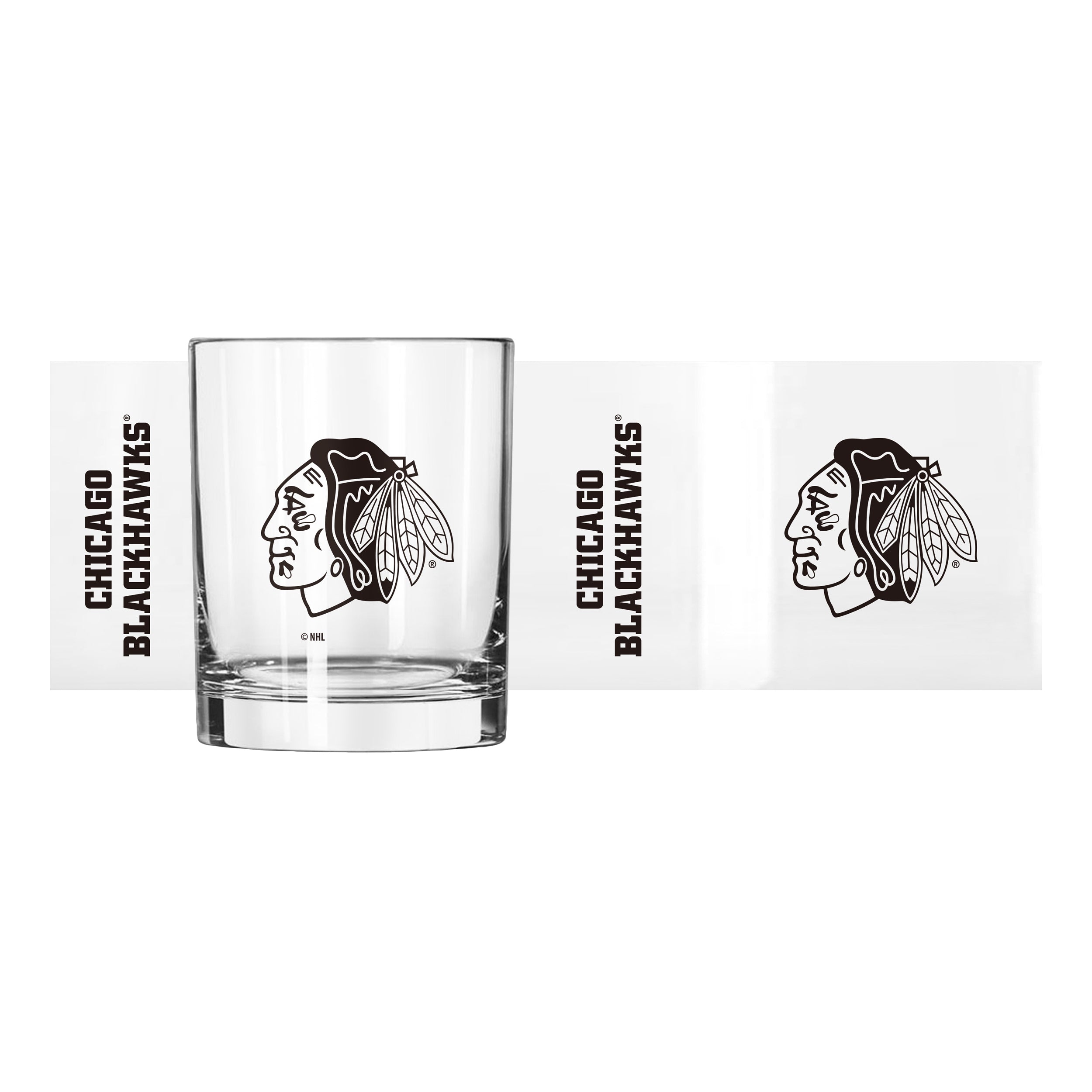 Chicago Blackhawks 14oz Gameday Rocks Glass - Sports Gifts, Sports Memorabilia, Sports Collectibles, Fan Shop