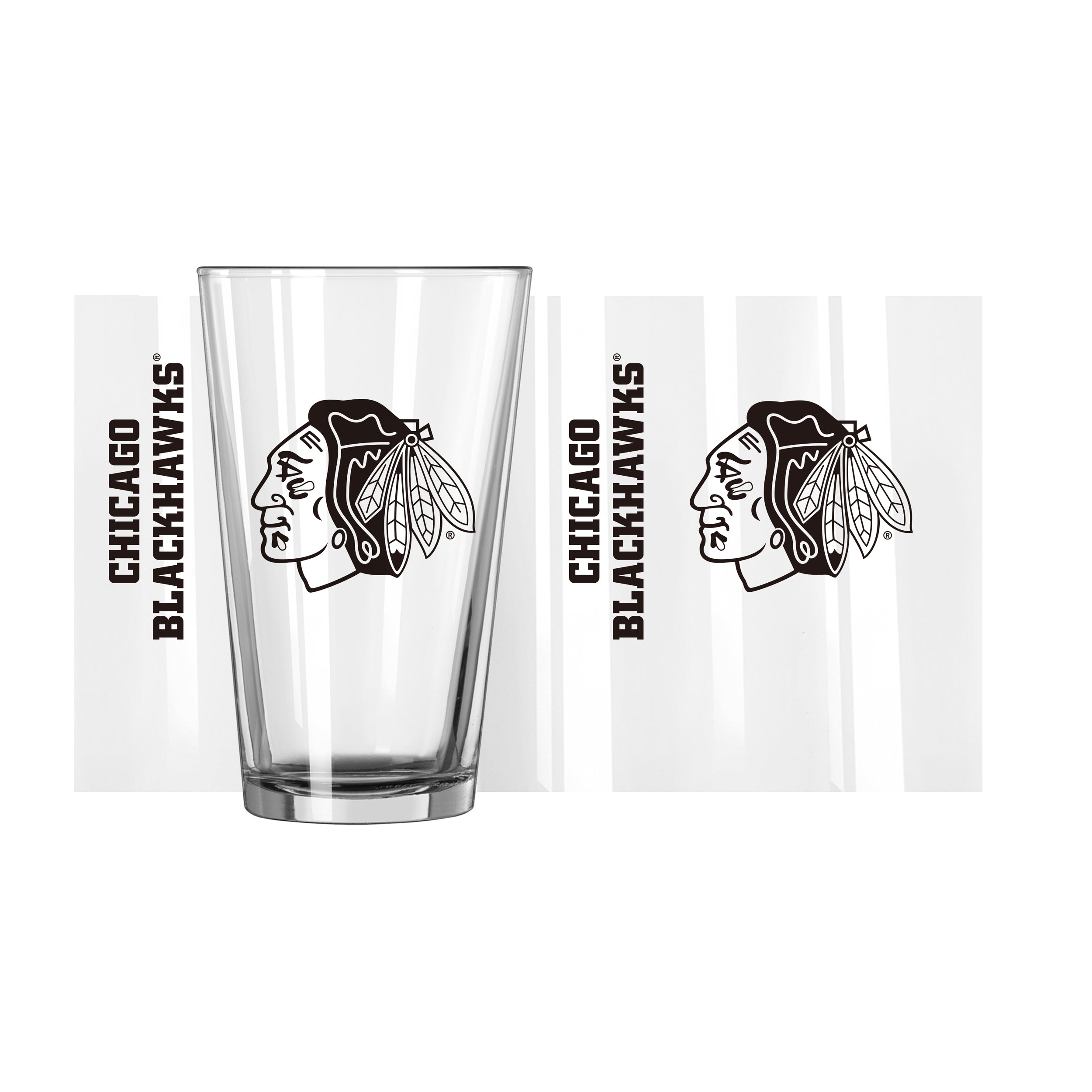 Chicago Blackhawks 16oz Gameday Pint Glass - Sports Gifts, Sports Memorabilia, Sports Collectibles, Fan Shop