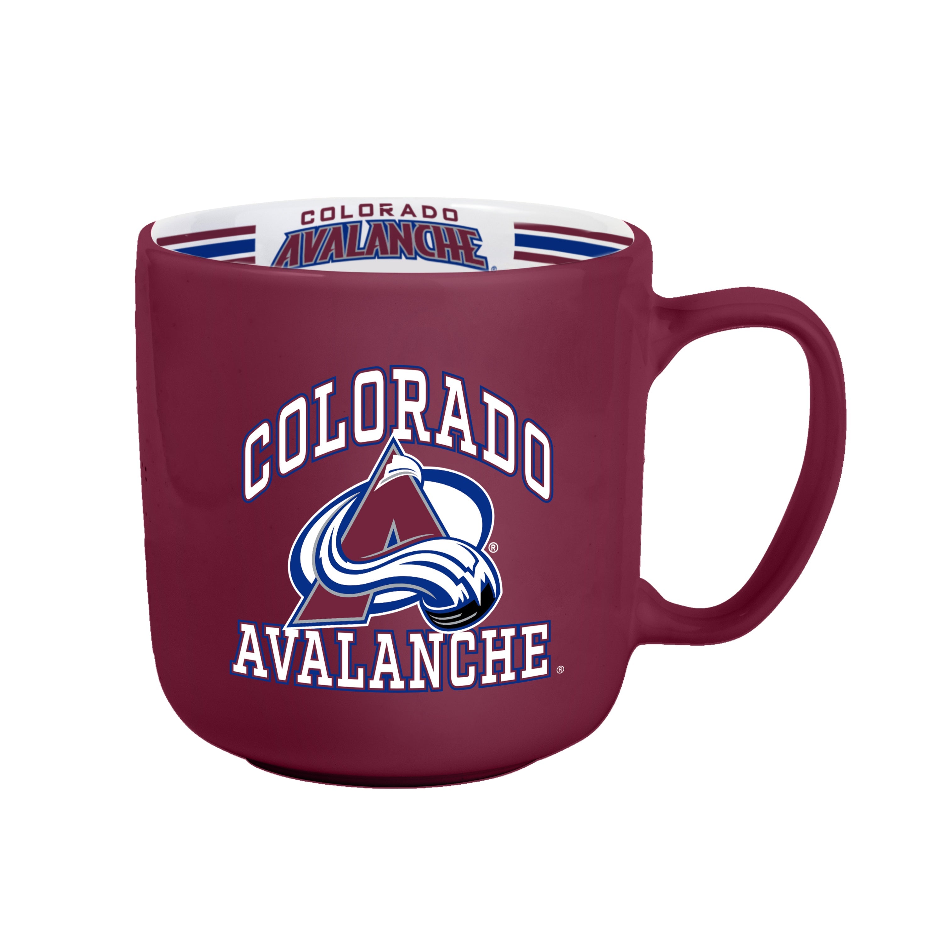 Colorado Avalanche 15oz Stripe Mug - Sports Gifts, Sports Memorabilia, Sports Collectibles, Fan Shop