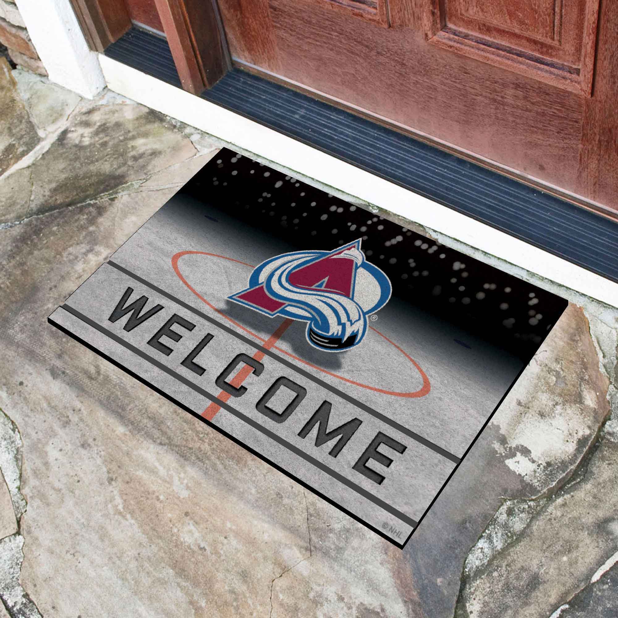 NHL - Colorado Avalanche Crumb Rubber Door Mat - Sports Gifts, Sports Memorabilia, Sports Collectibles, Fan Shop