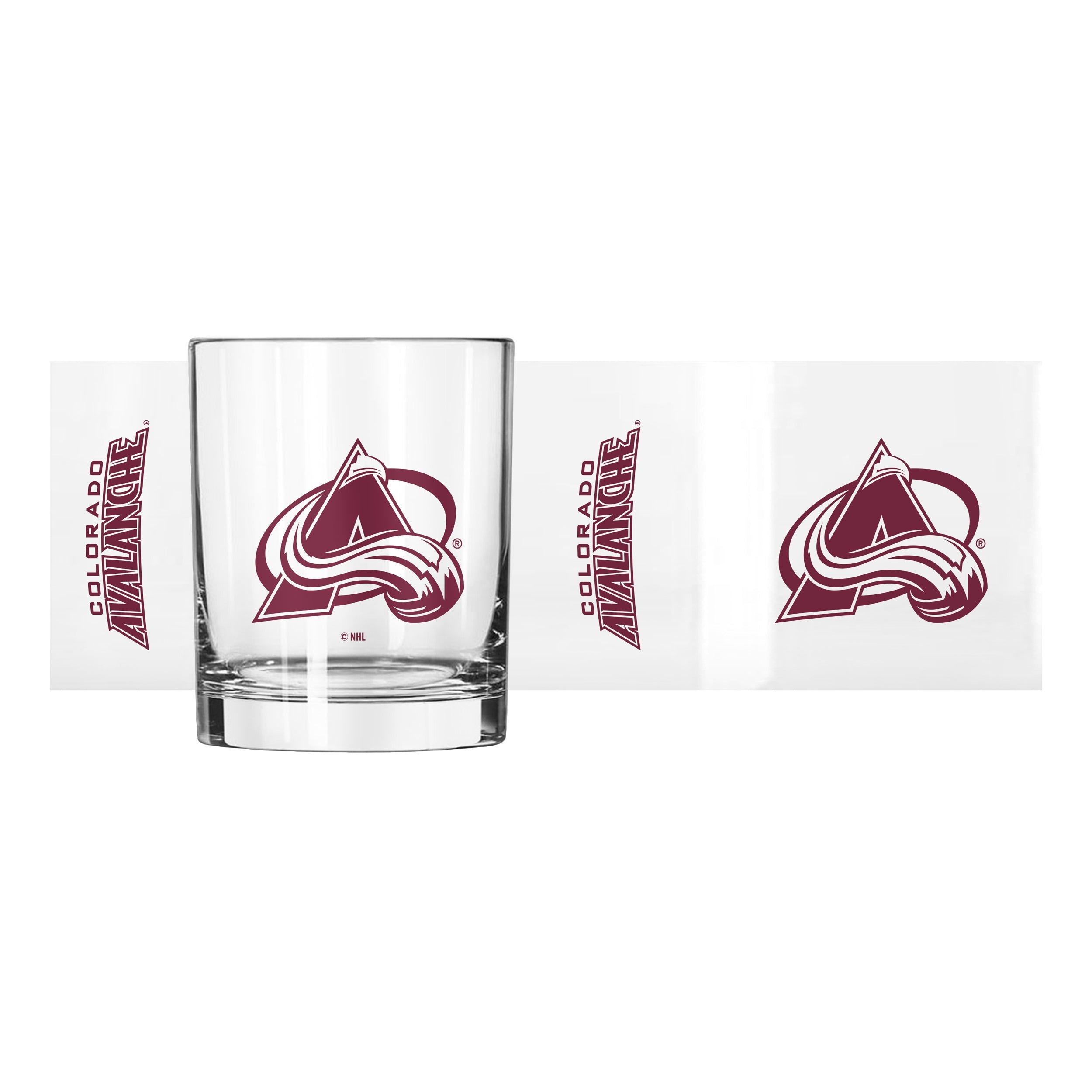 Colorado Avalanche 14oz Gameday Rocks Glass - Sports Gifts, Sports Memorabilia, Sports Collectibles, Fan Shop