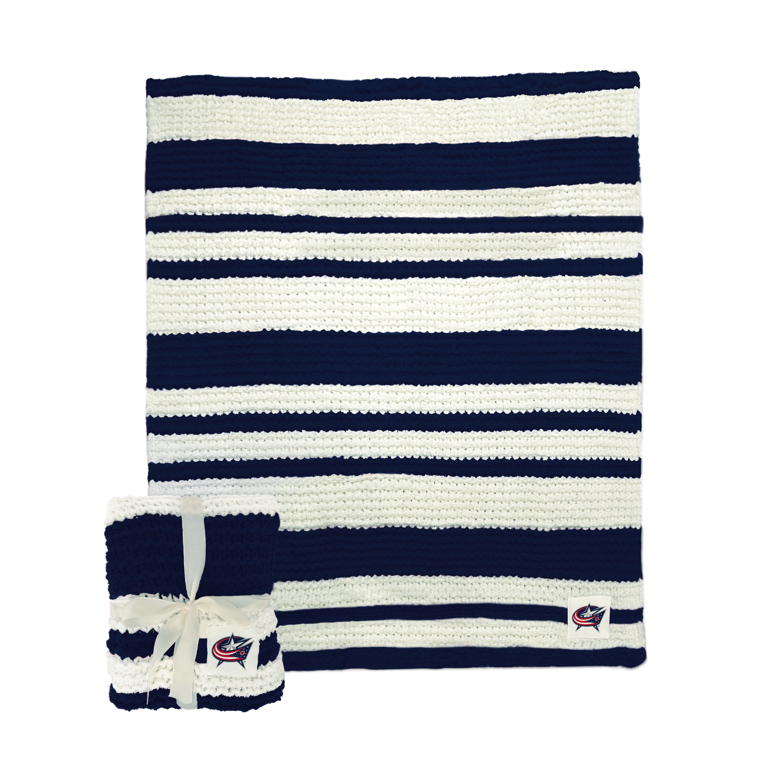 Columbus Blue Jackets Cable Knit Throw 50x60