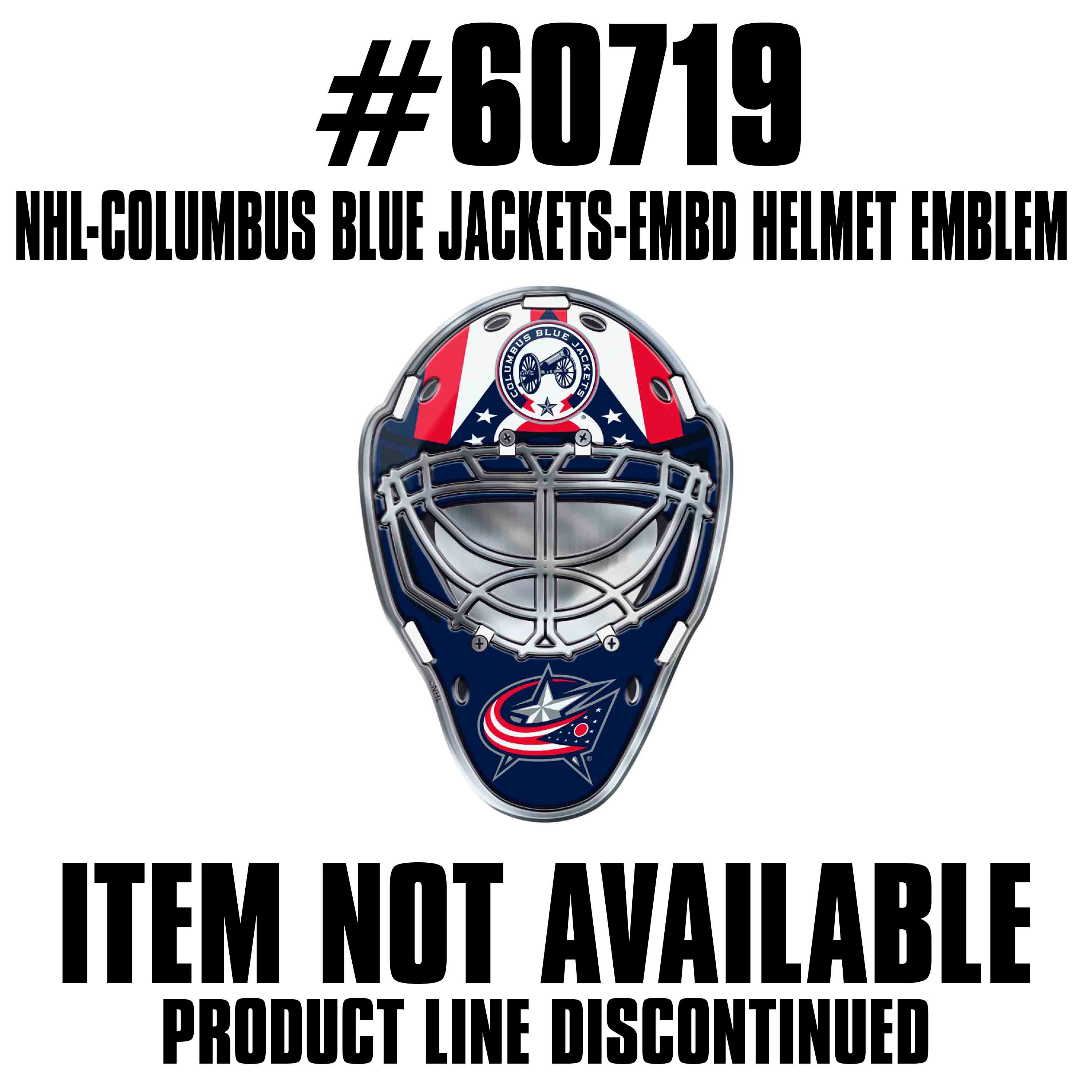 NHL - Columbus Blue Jackets Embossed Helmet Emblem - Sports Gifts, Sports Memorabilia, Sports Collectibles, Fan Shop