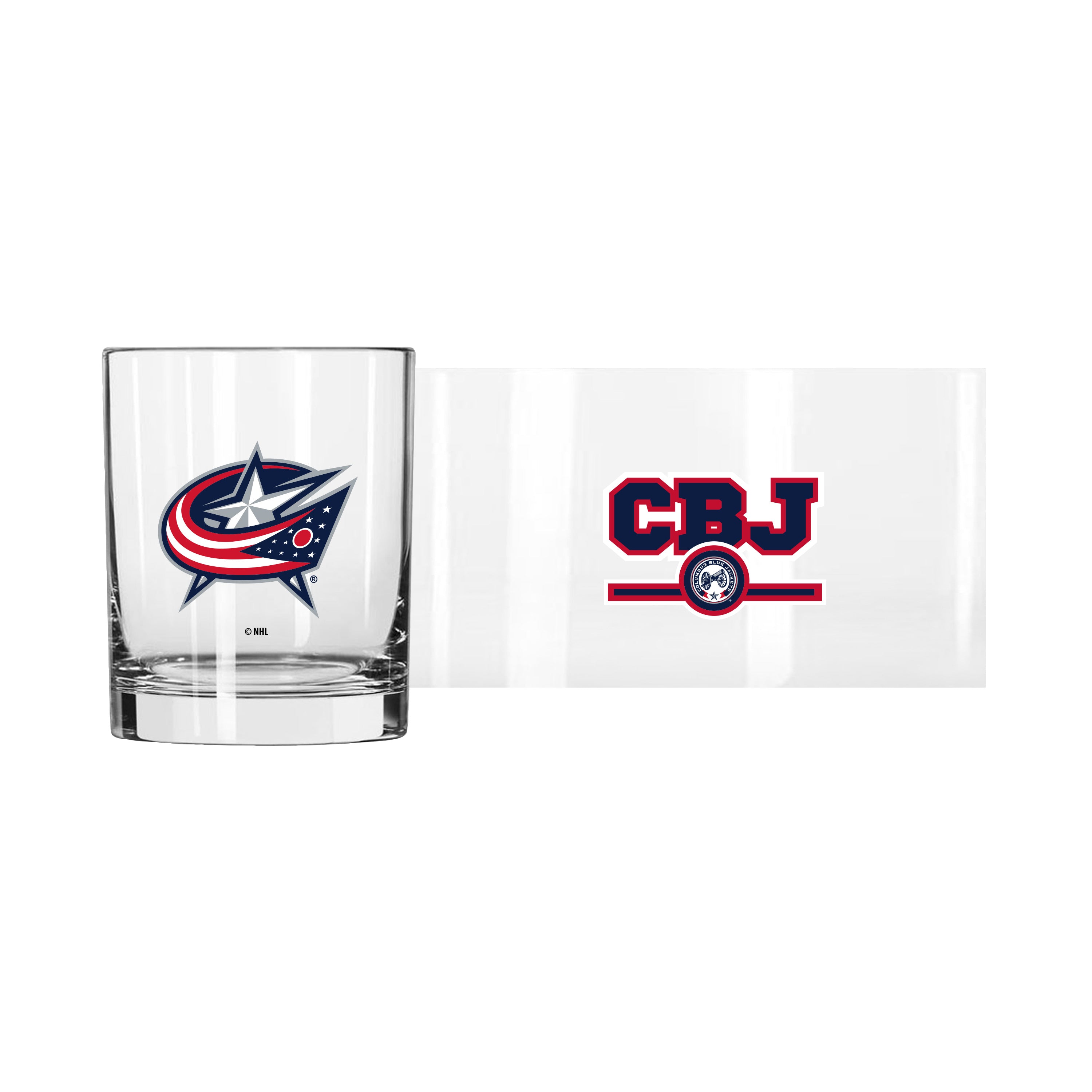 Columbus Blue Jackets 14oz Letterman Rocks Glass - Sports Gifts, Sports Memorabilia, Sports Collectibles, Fan Shop