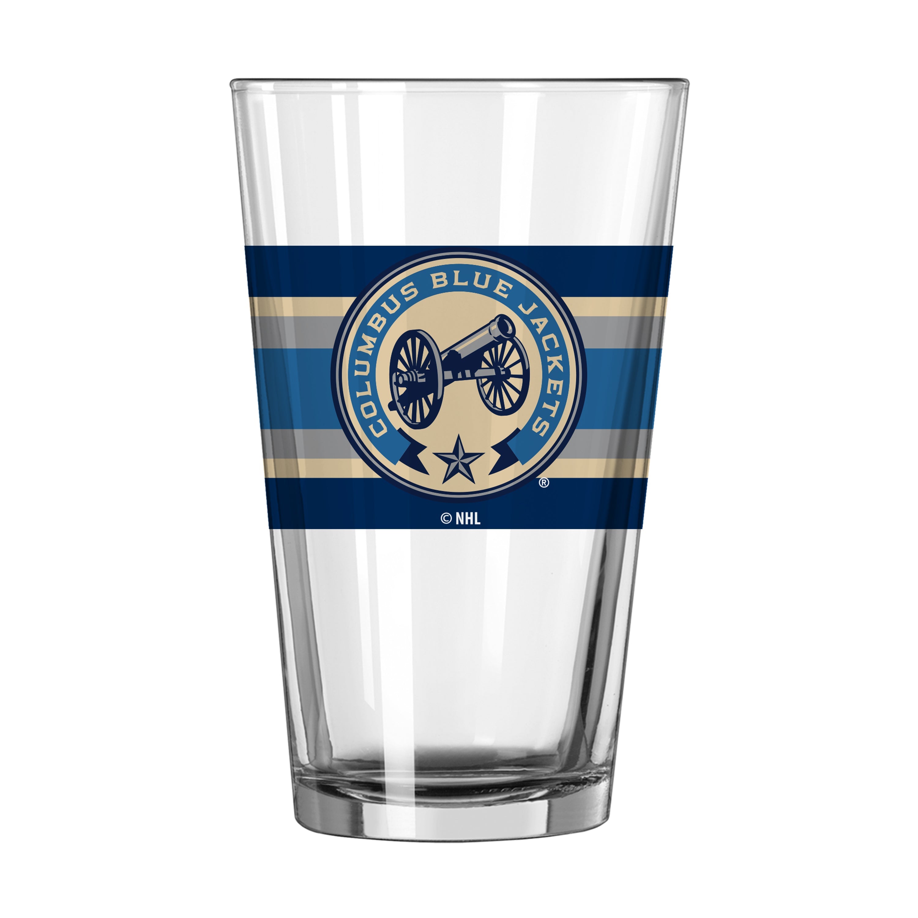Columbus Blue Jackets 16oz 3rd Logo Stripe Pint Glass